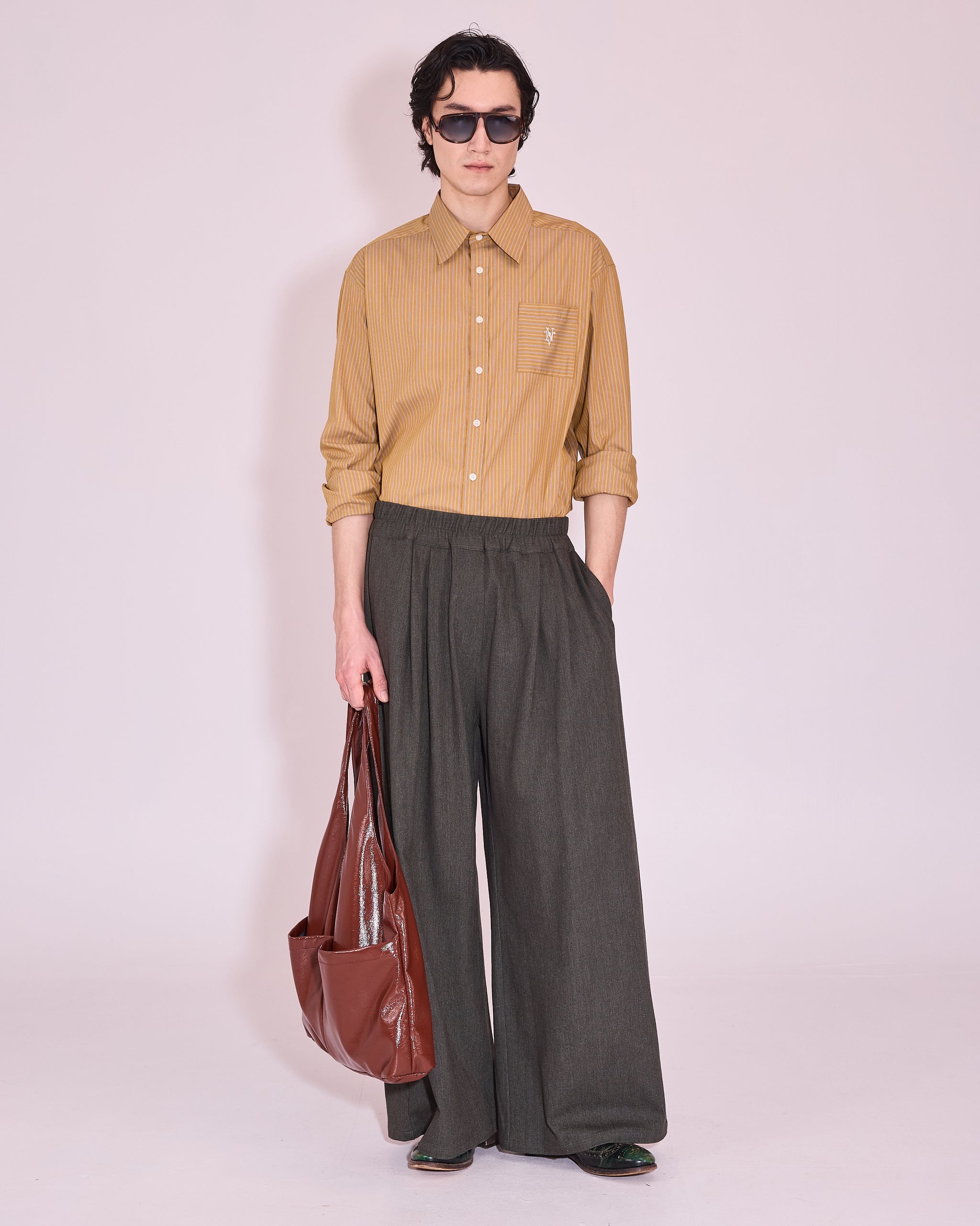 Gelesto hemd in mustard gold / blue