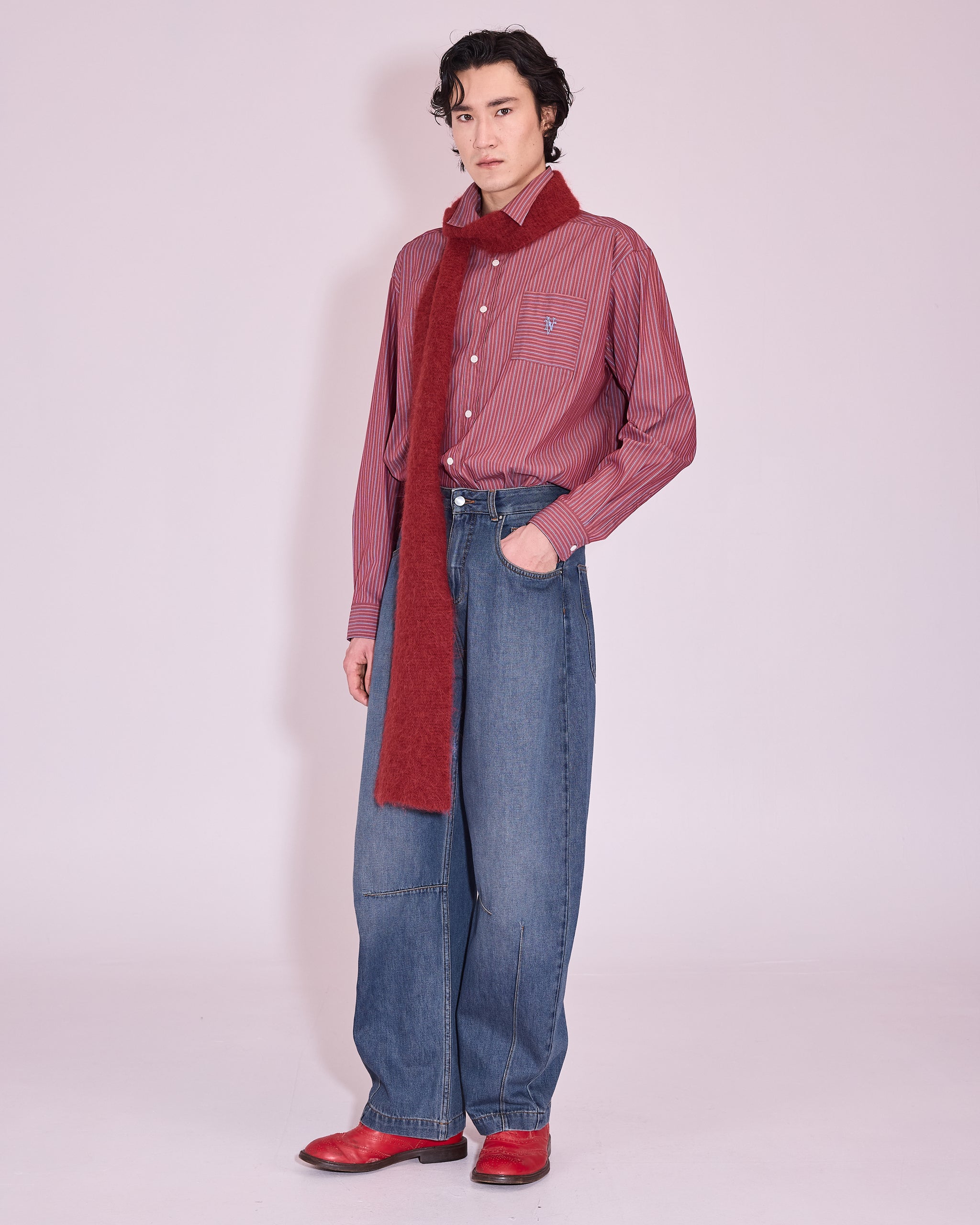 Gelesto hemd in rosewood / blue