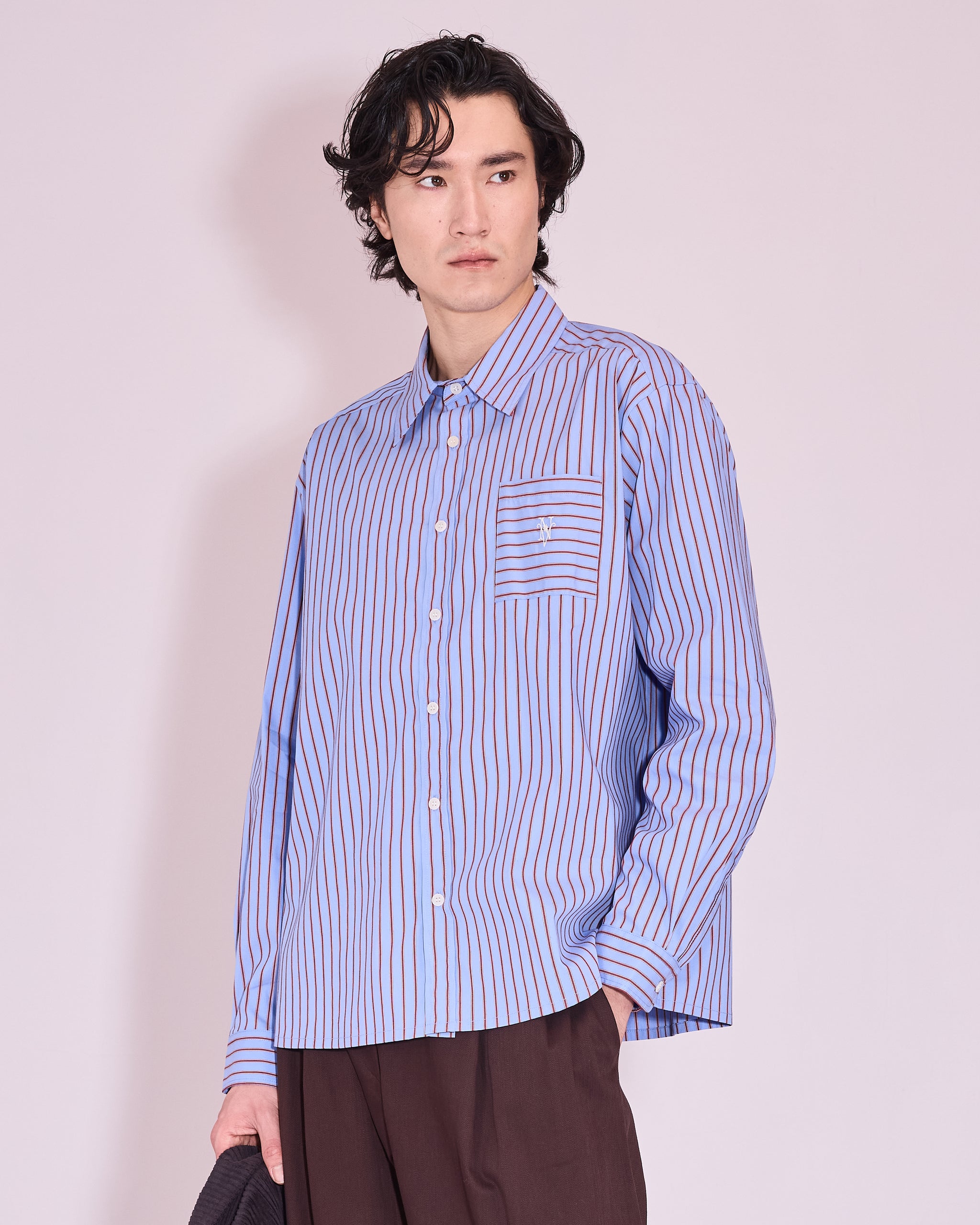 Gelesto hemd in cornflower blue / red