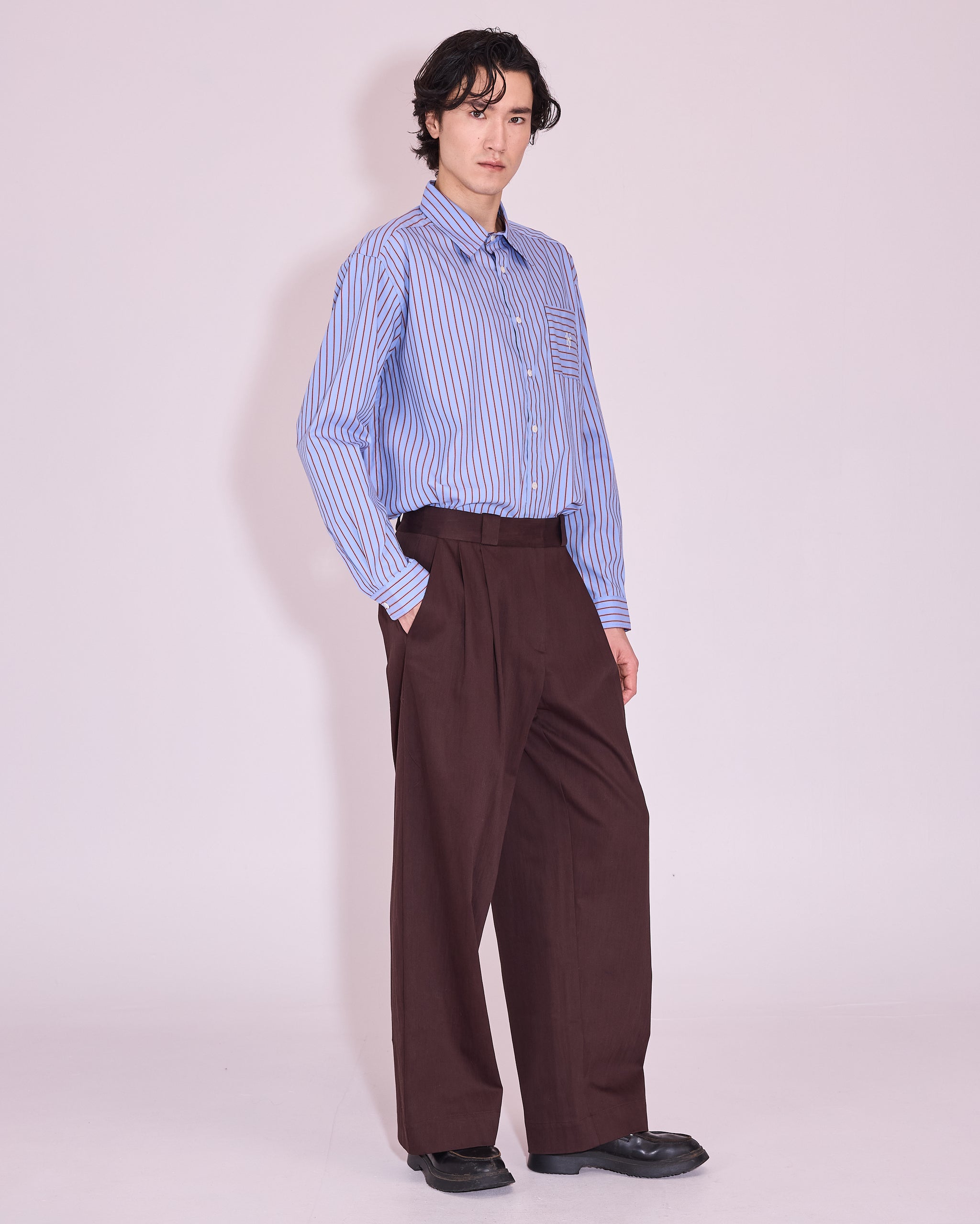 Gelesto hemd in cornflower blue / red
