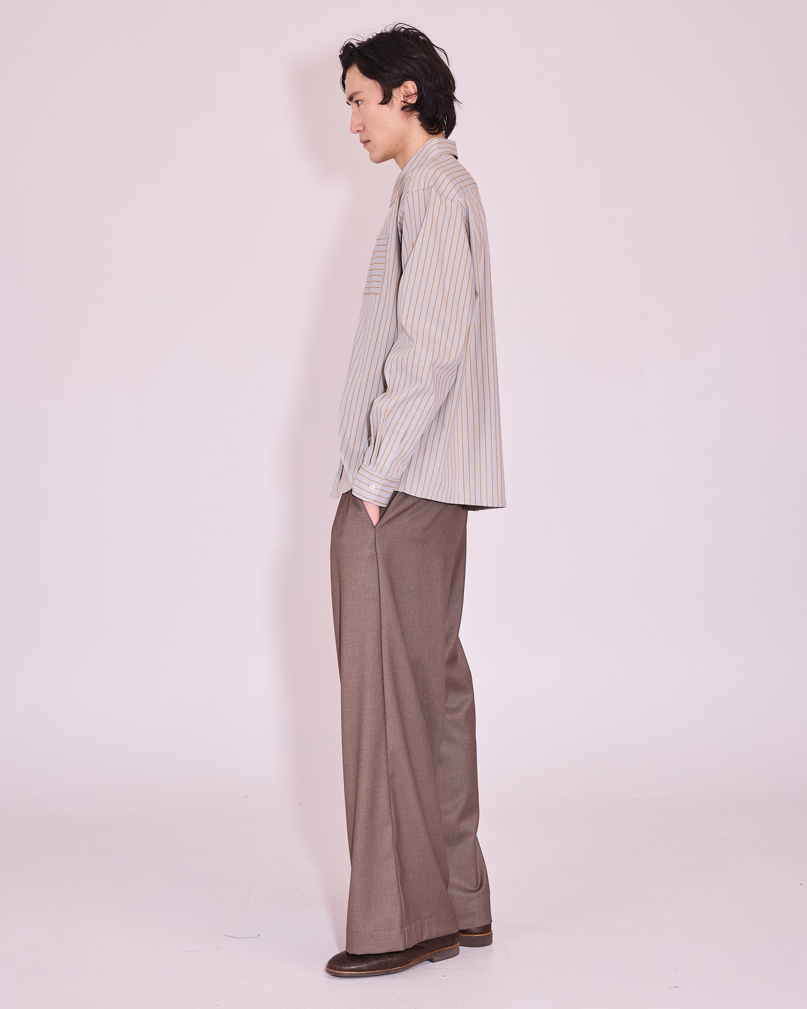 Gelesto hemd in harbor mist / mustard