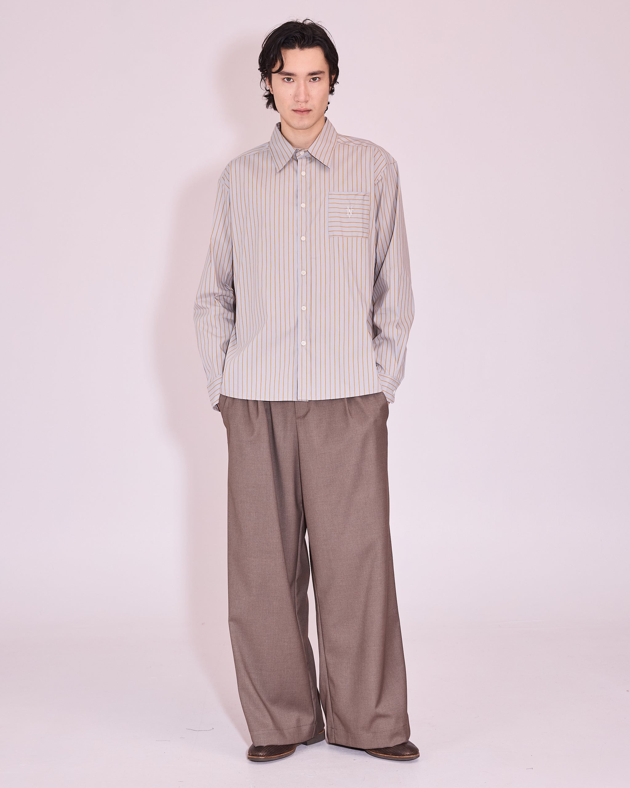 Gelesto hemd in harbor mist / mustard
