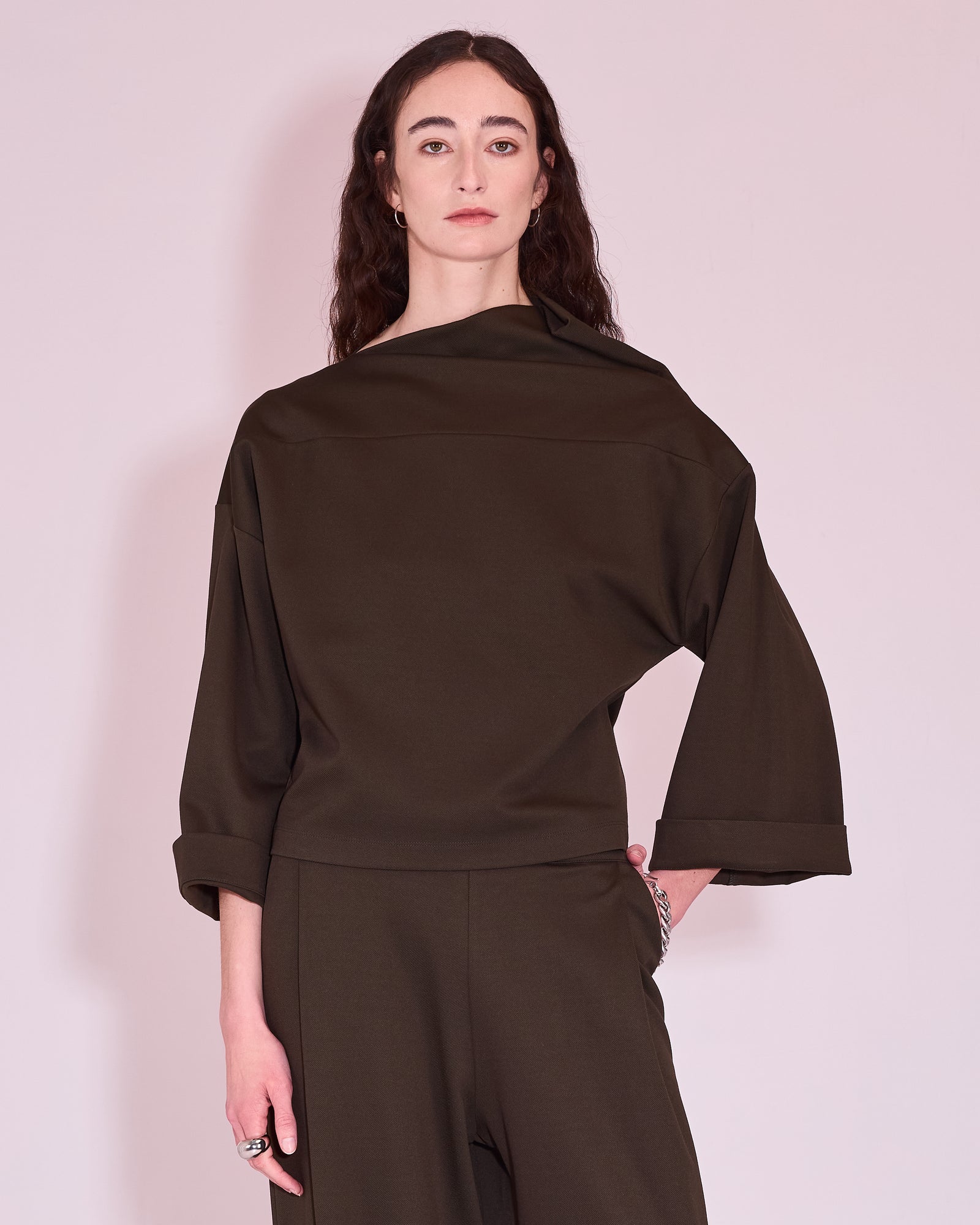 Jutta sweater in winter moss