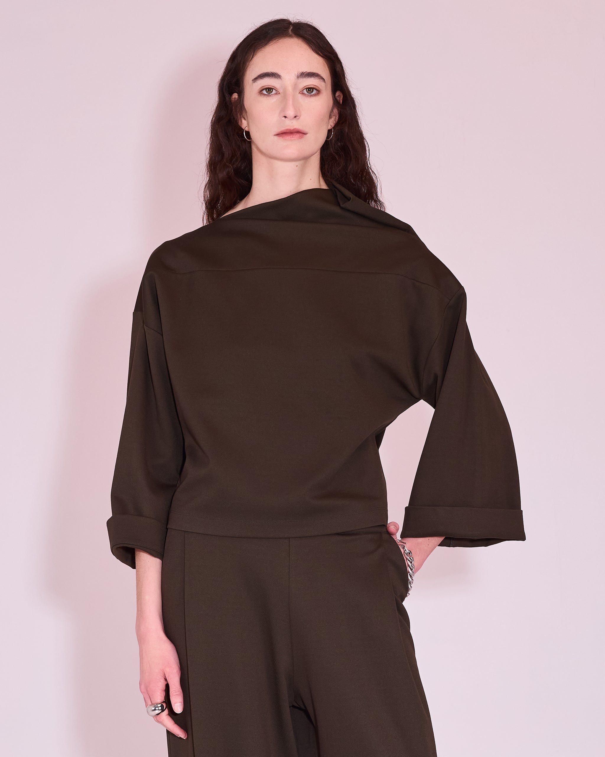 Jutta sweater in winter moss