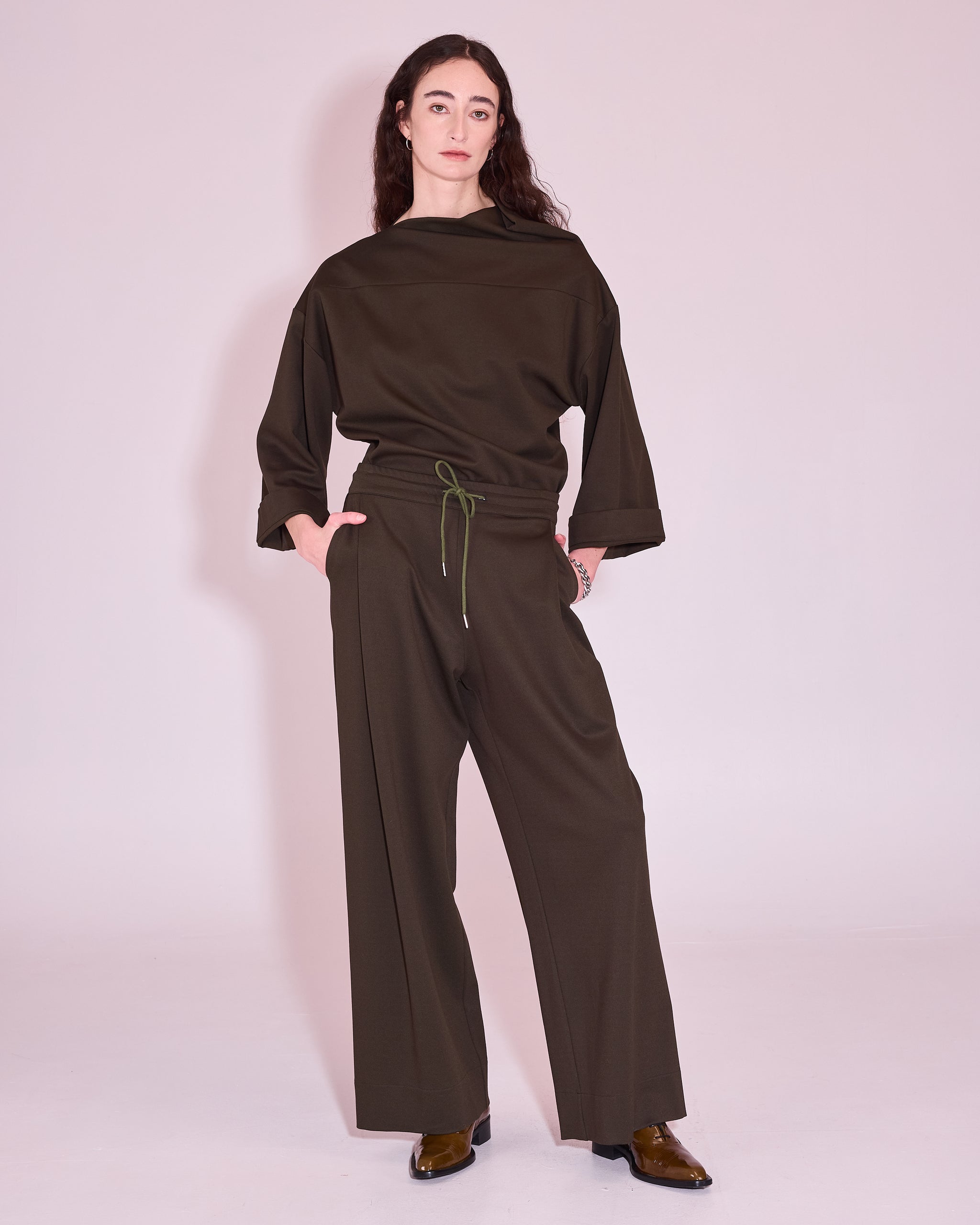 Jutta sweater in winter moss