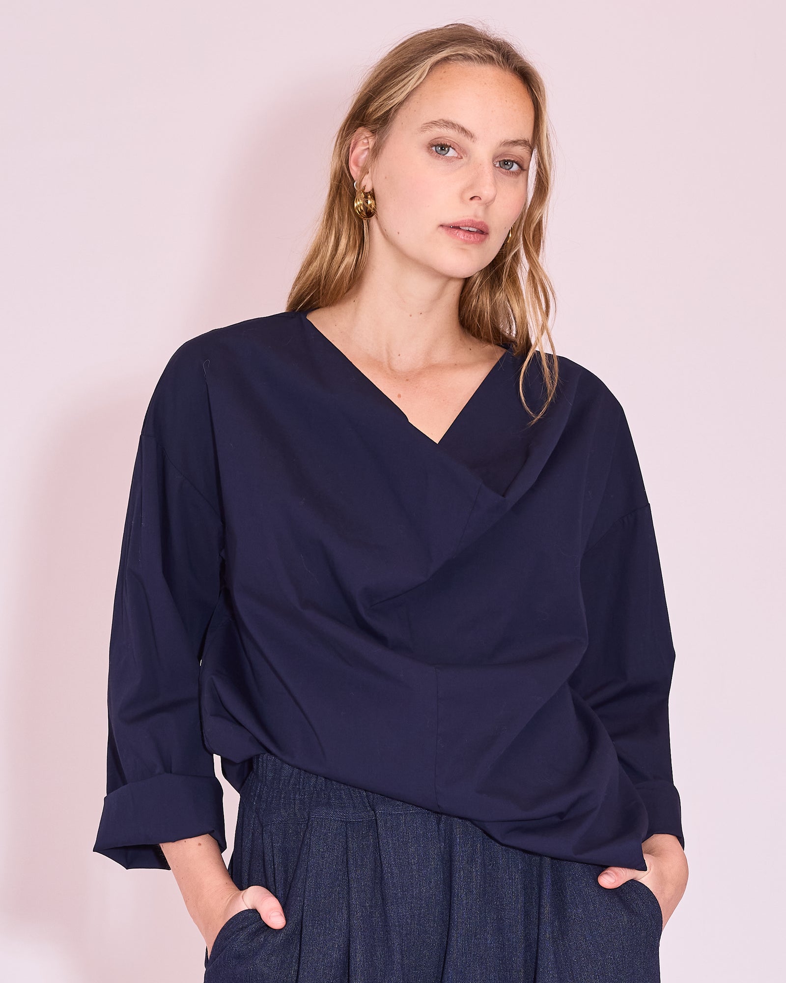 Jeree blouse in midnight blue