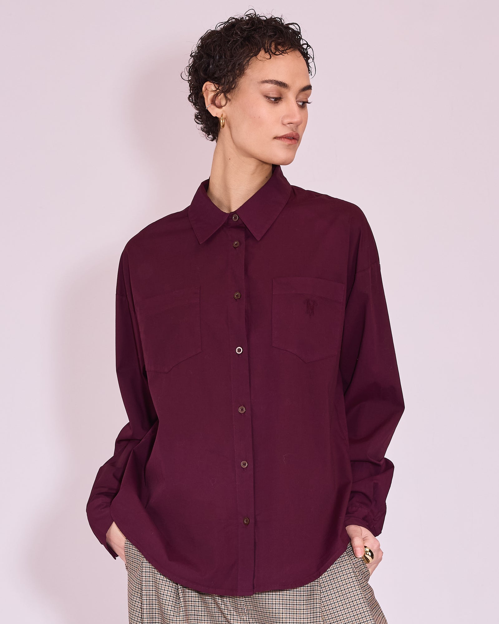 Gabri hemd in plum