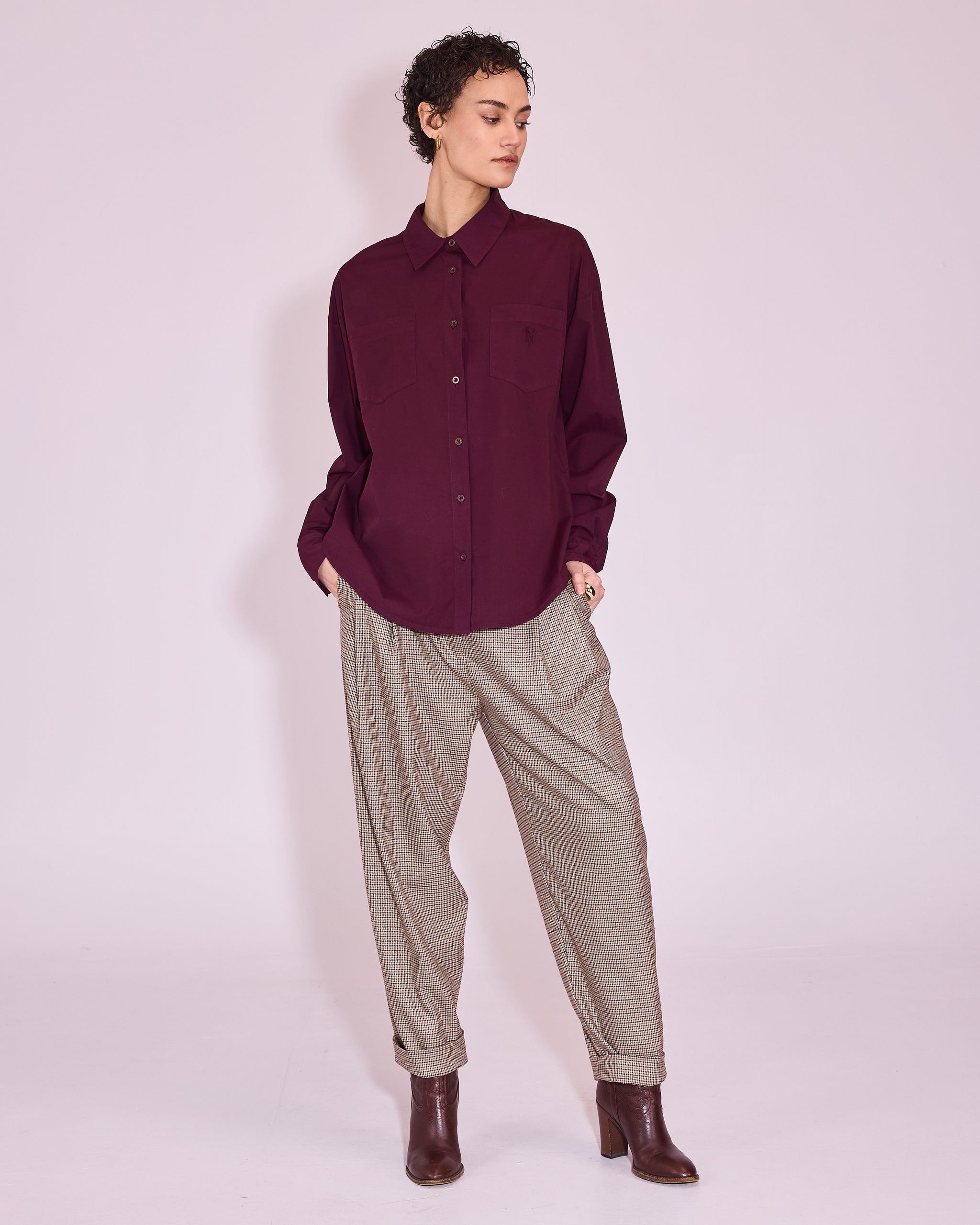 Gabri hemd in plum