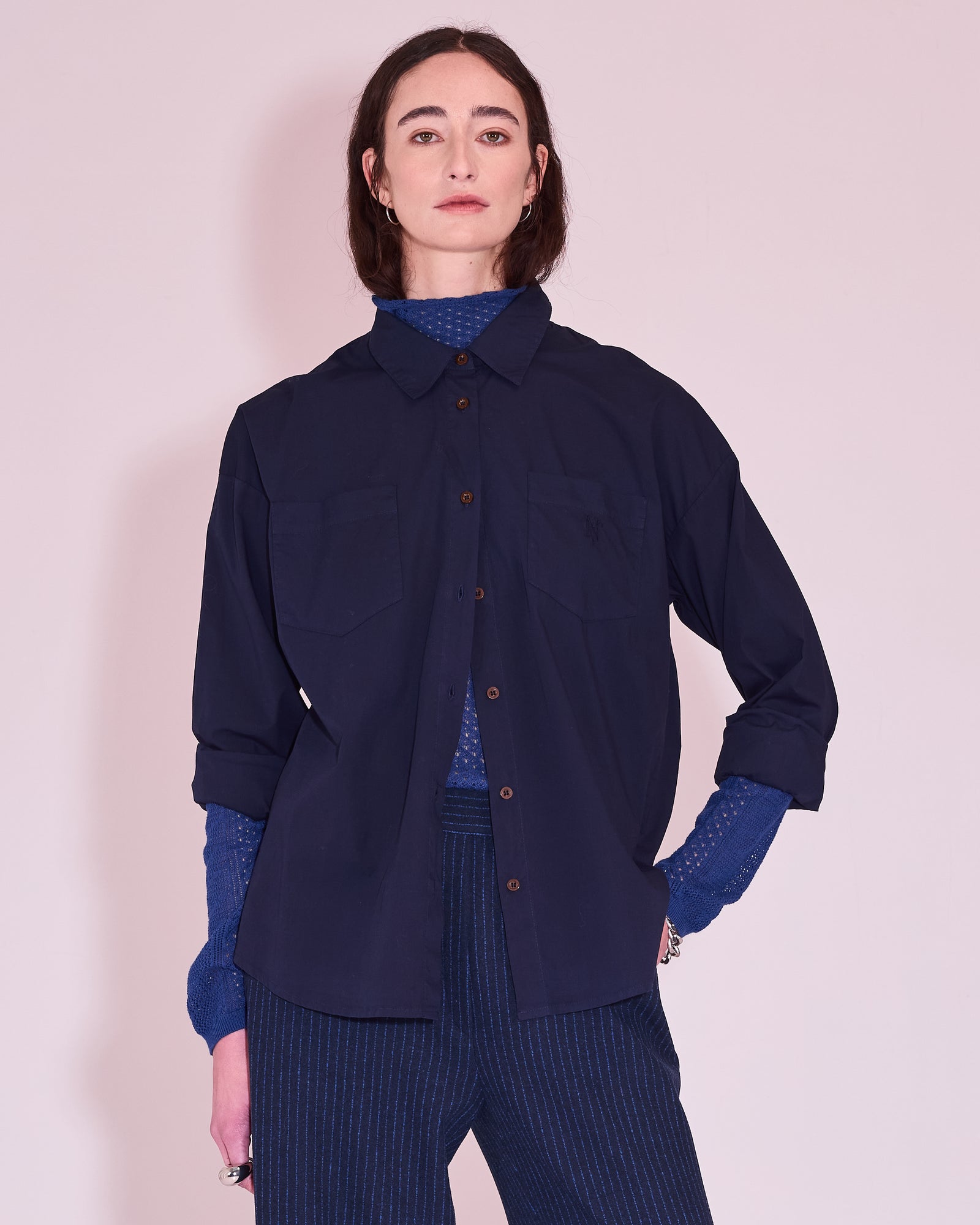 Gabri hemd in midnight blue