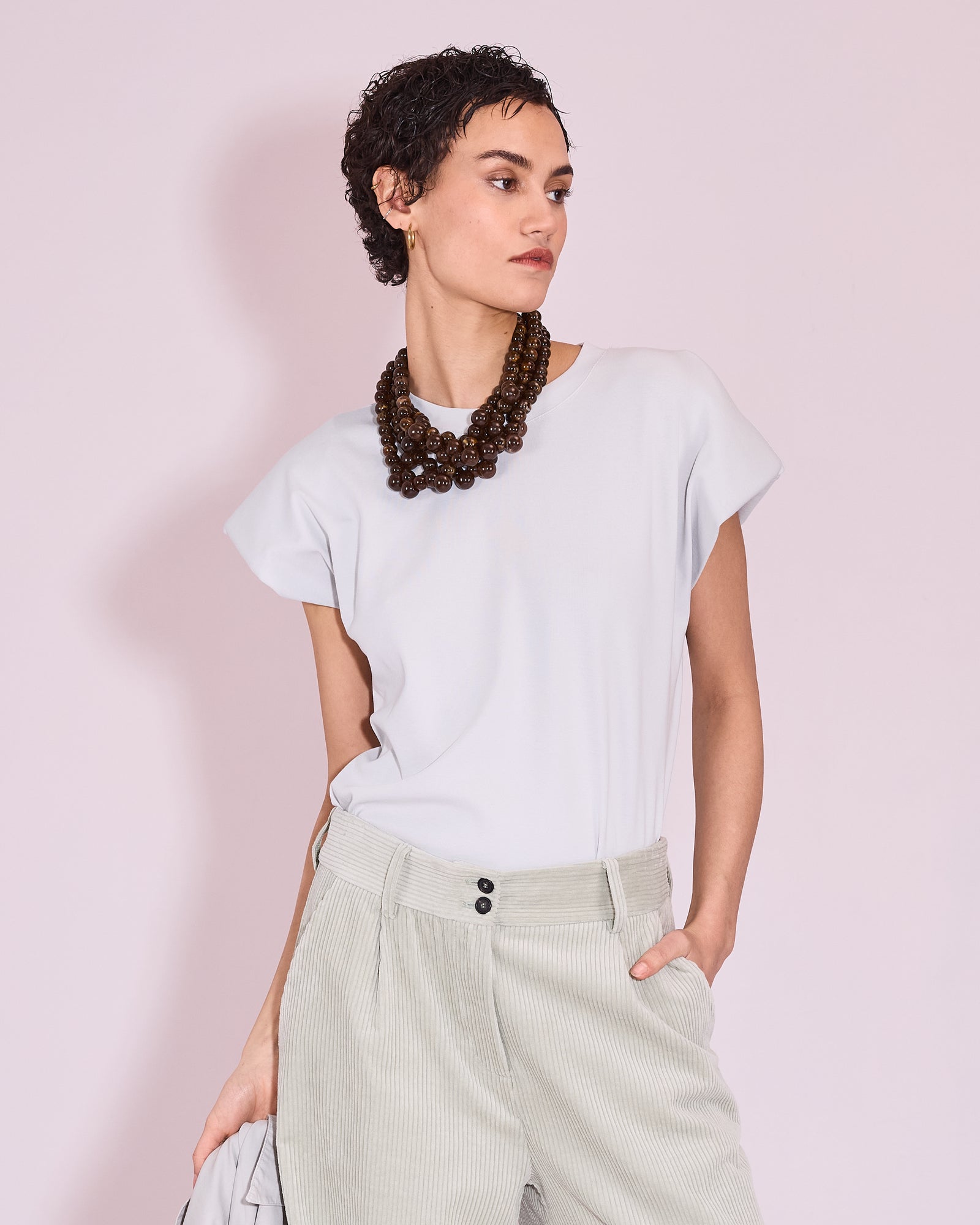Jemma T-shirt in ice grey