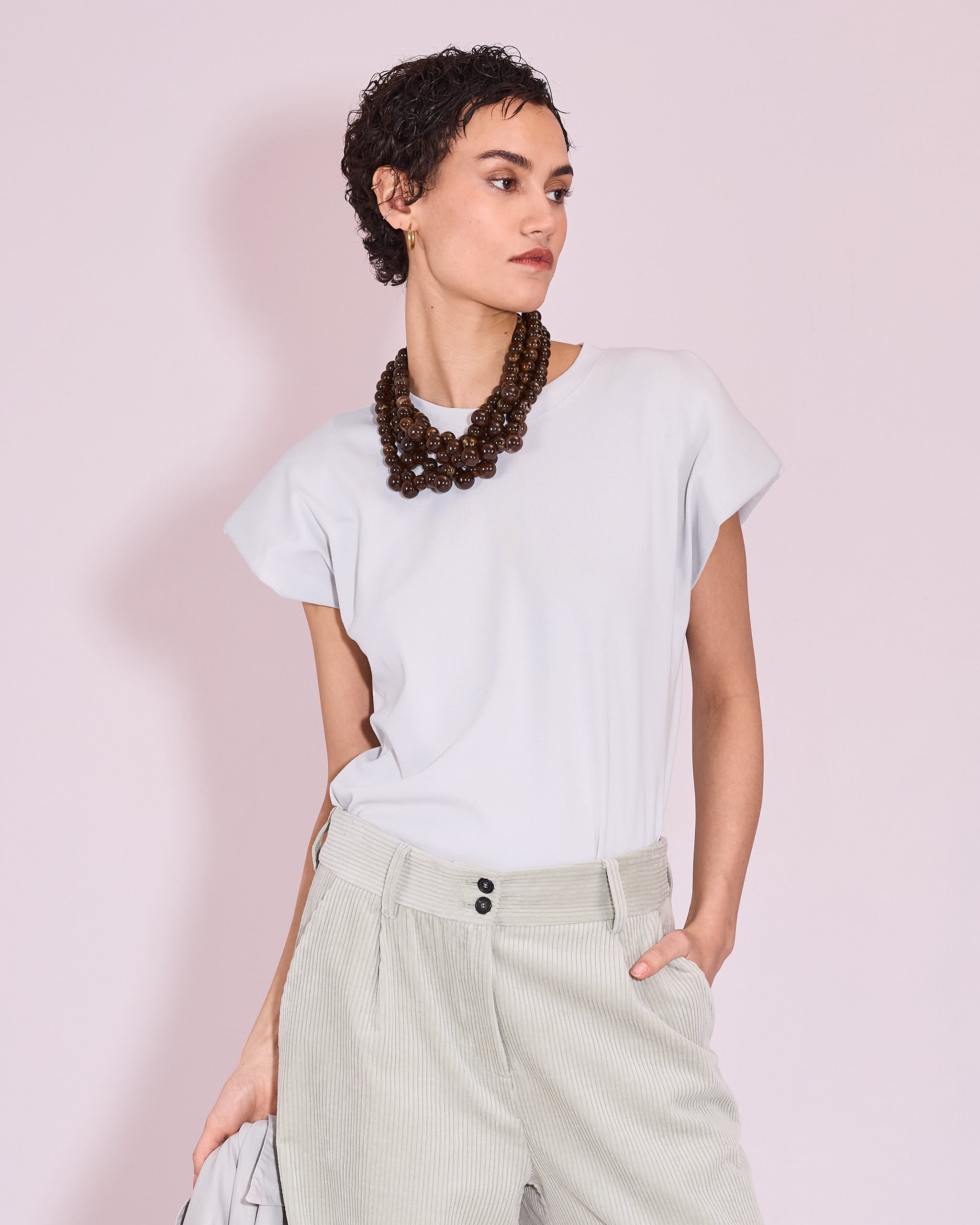 Jemma T-shirt in ice grey