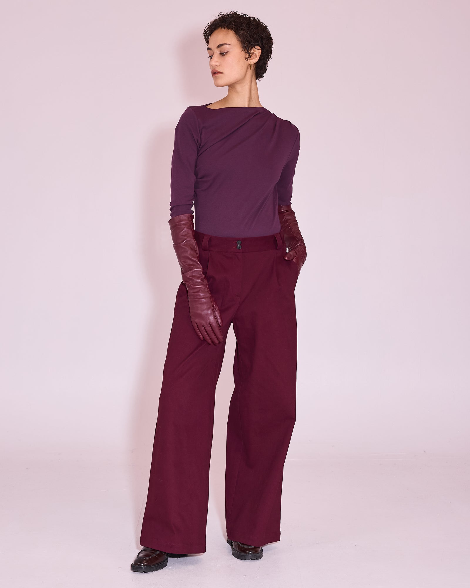 Elaine T-shirt in plum