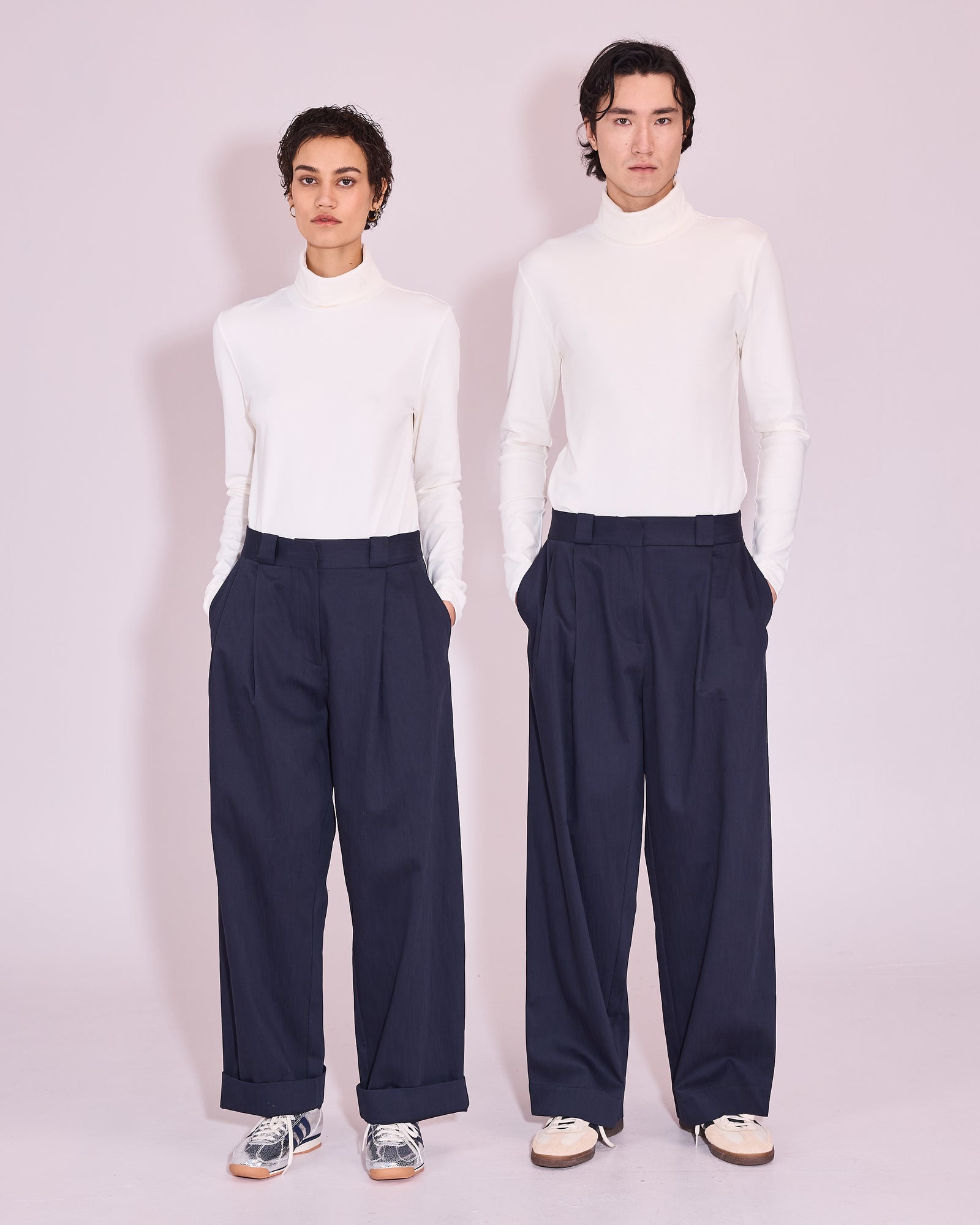 Gisely witte rolkraag T-shirt