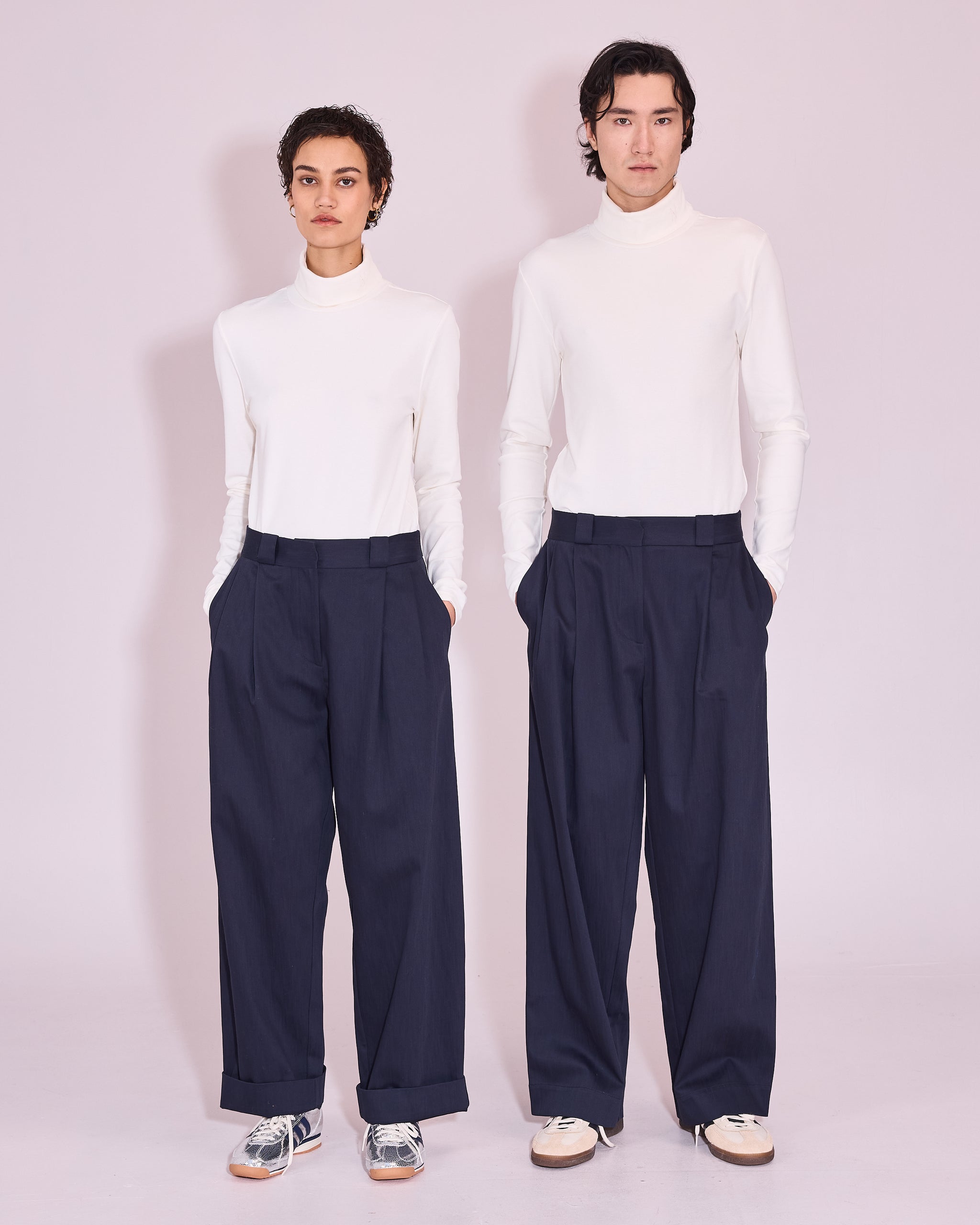 Gisely witte rolkraag T-shirt