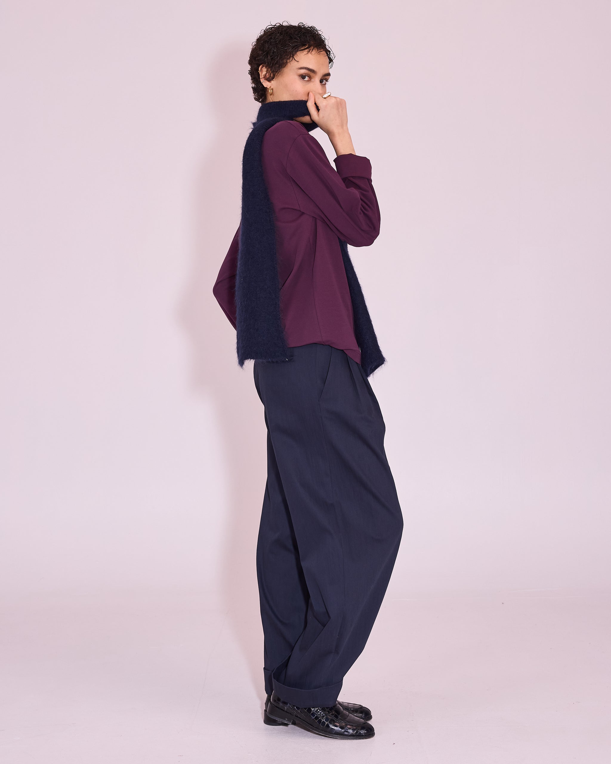 Geoff T-shirt in plum