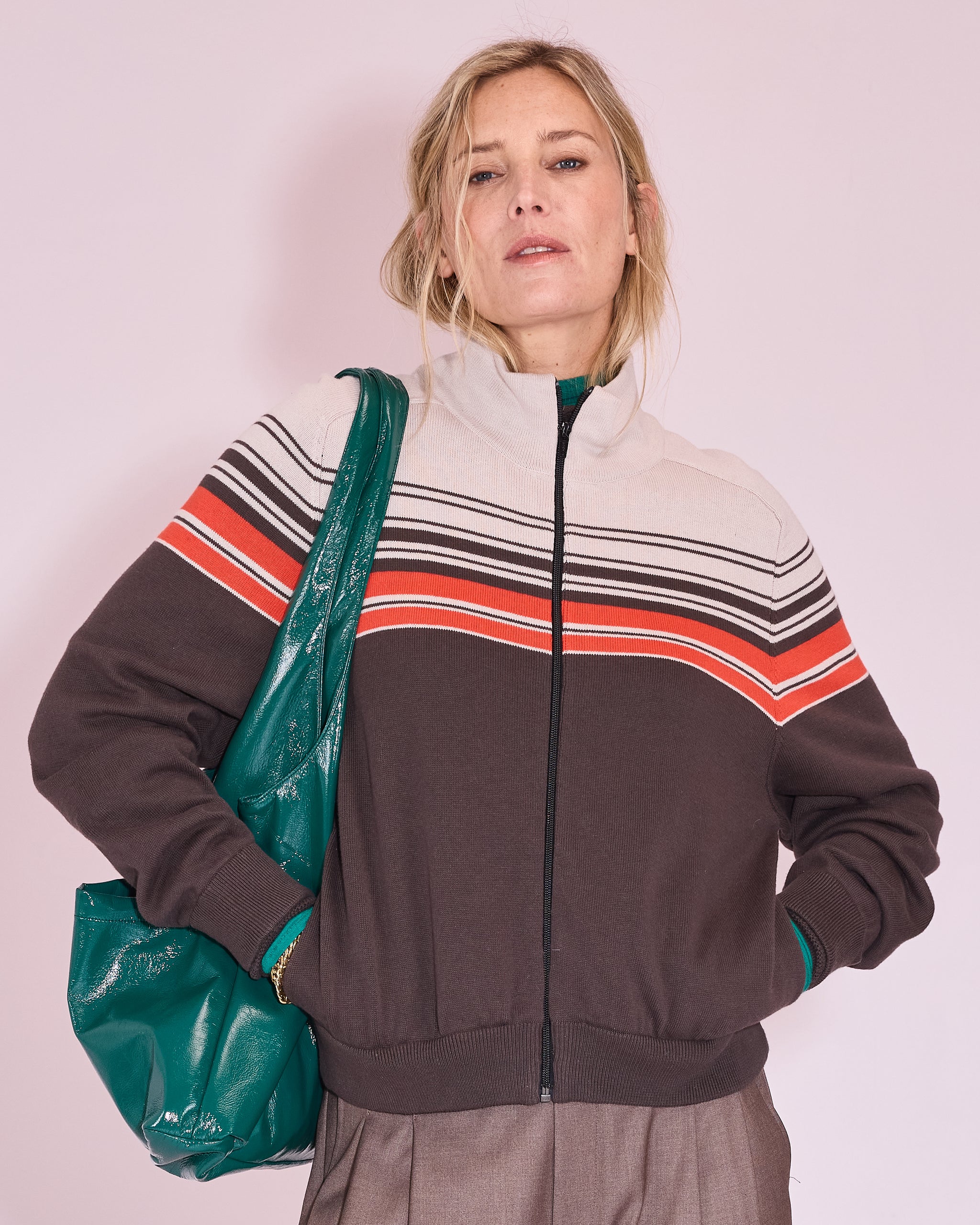 Jac handtas in evergreen faux leather