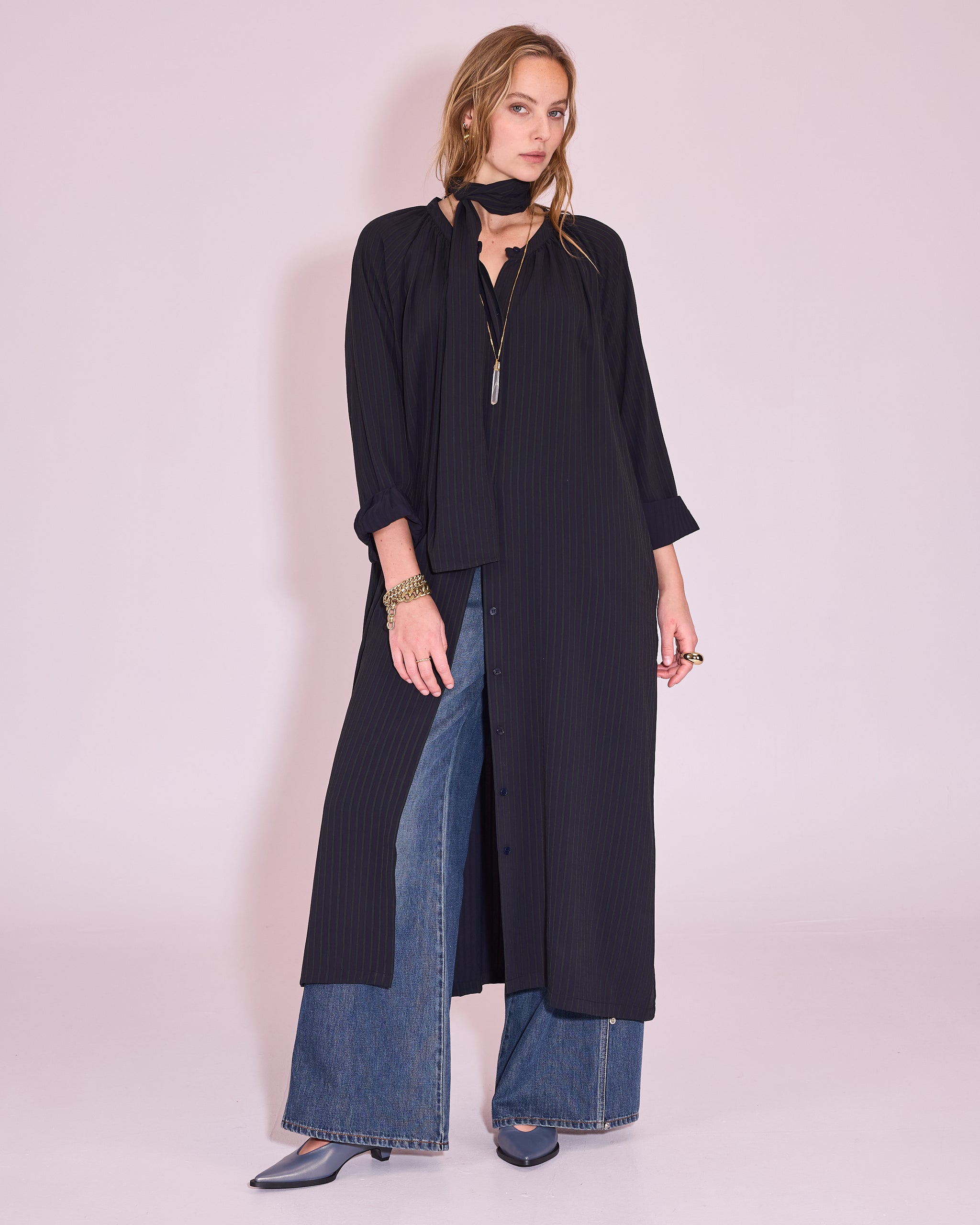 Jade dress in dark blue / green