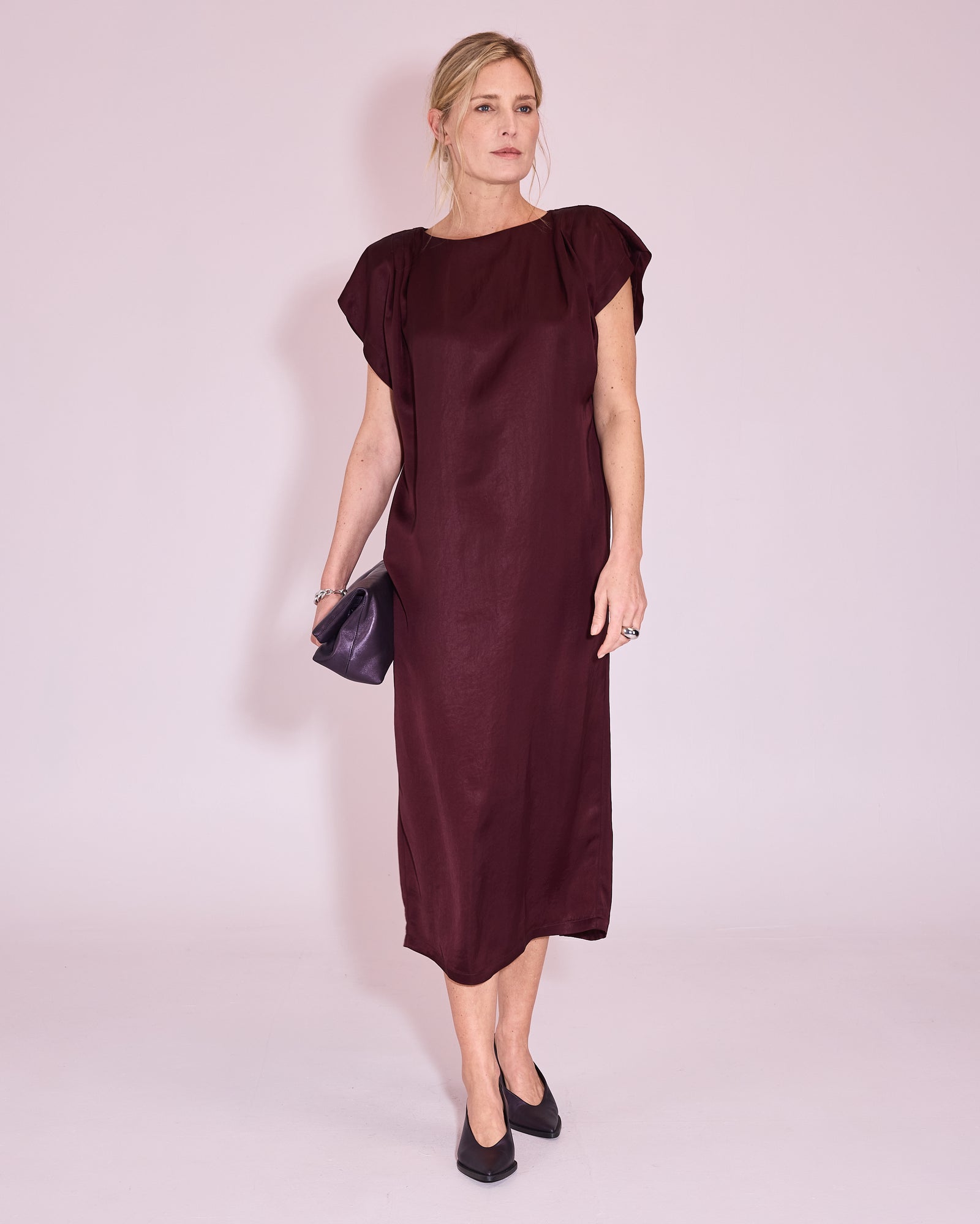 Juliane jurk in burgundy