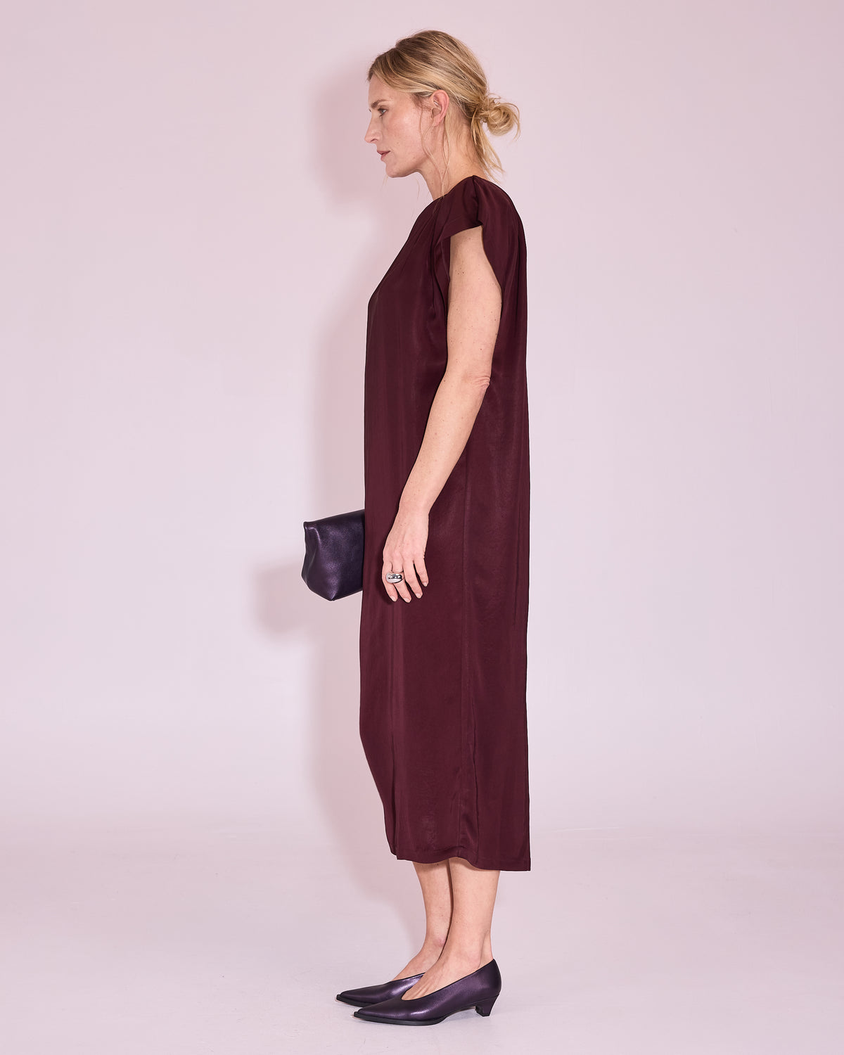 Juliane jurk in burgundy