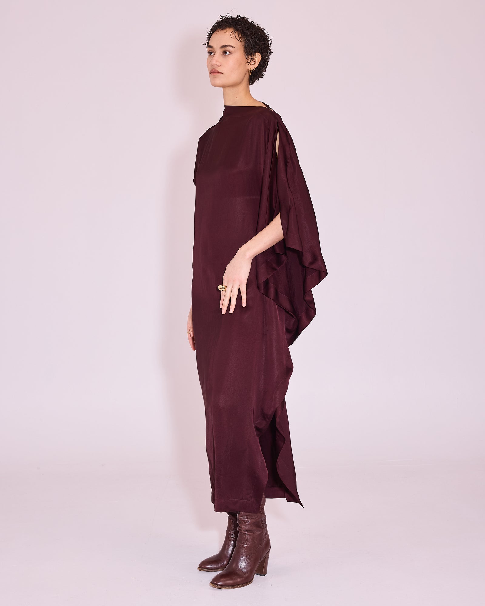 Janne jurk in burgundy