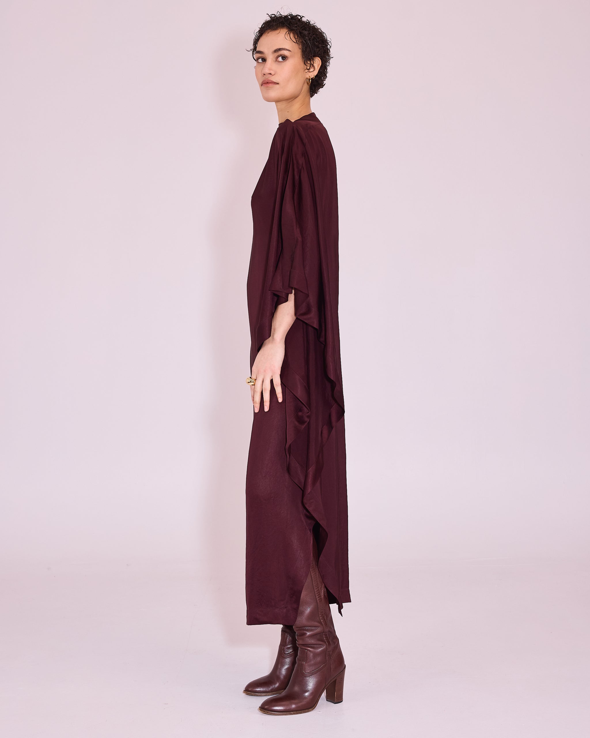 Janne jurk in burgundy