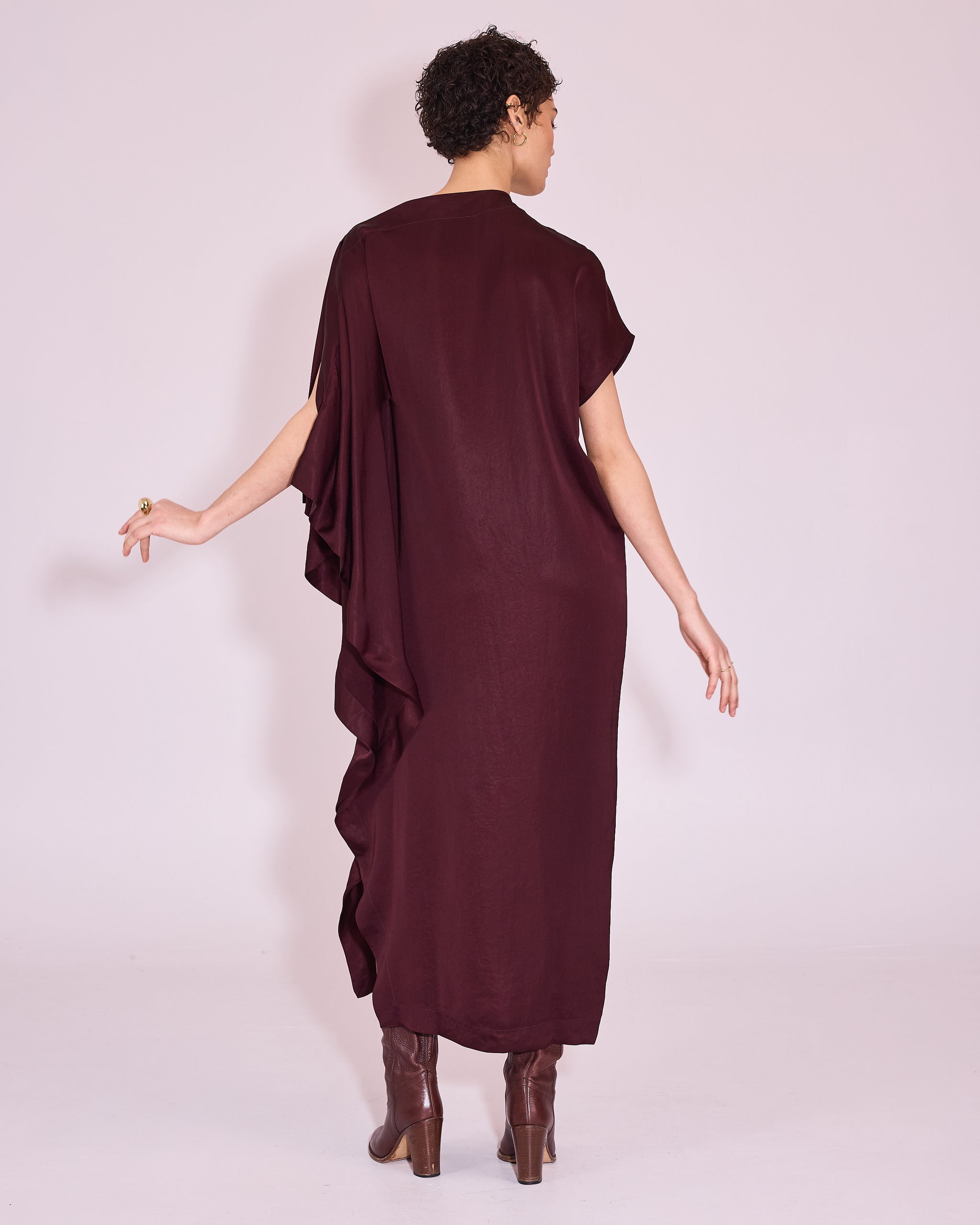 Janne jurk in burgundy