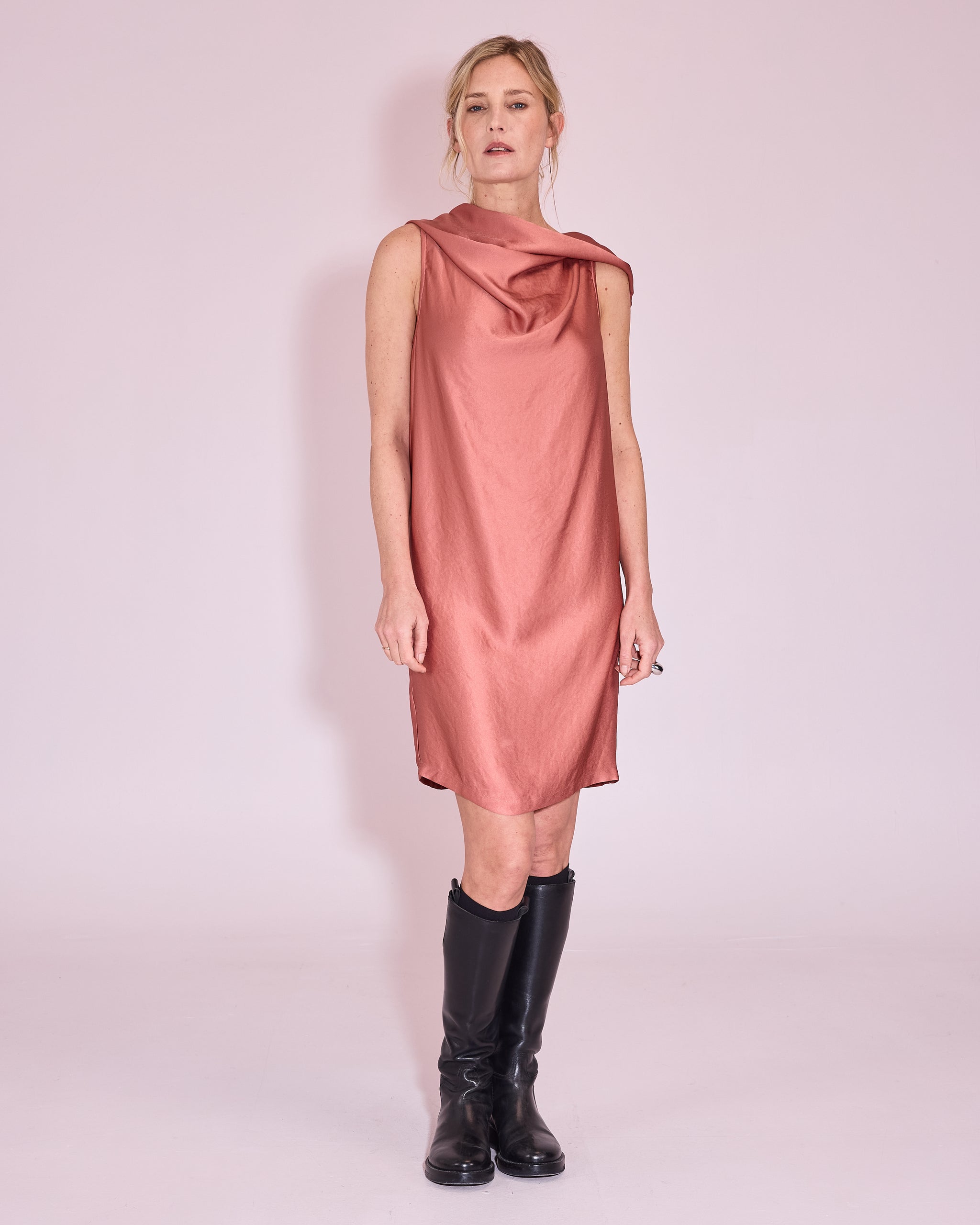Jill dress in faded rose
