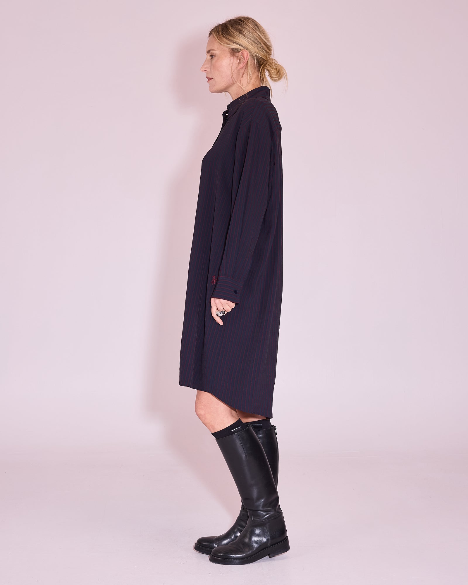 Juniper jurk in dark blue / burgundy