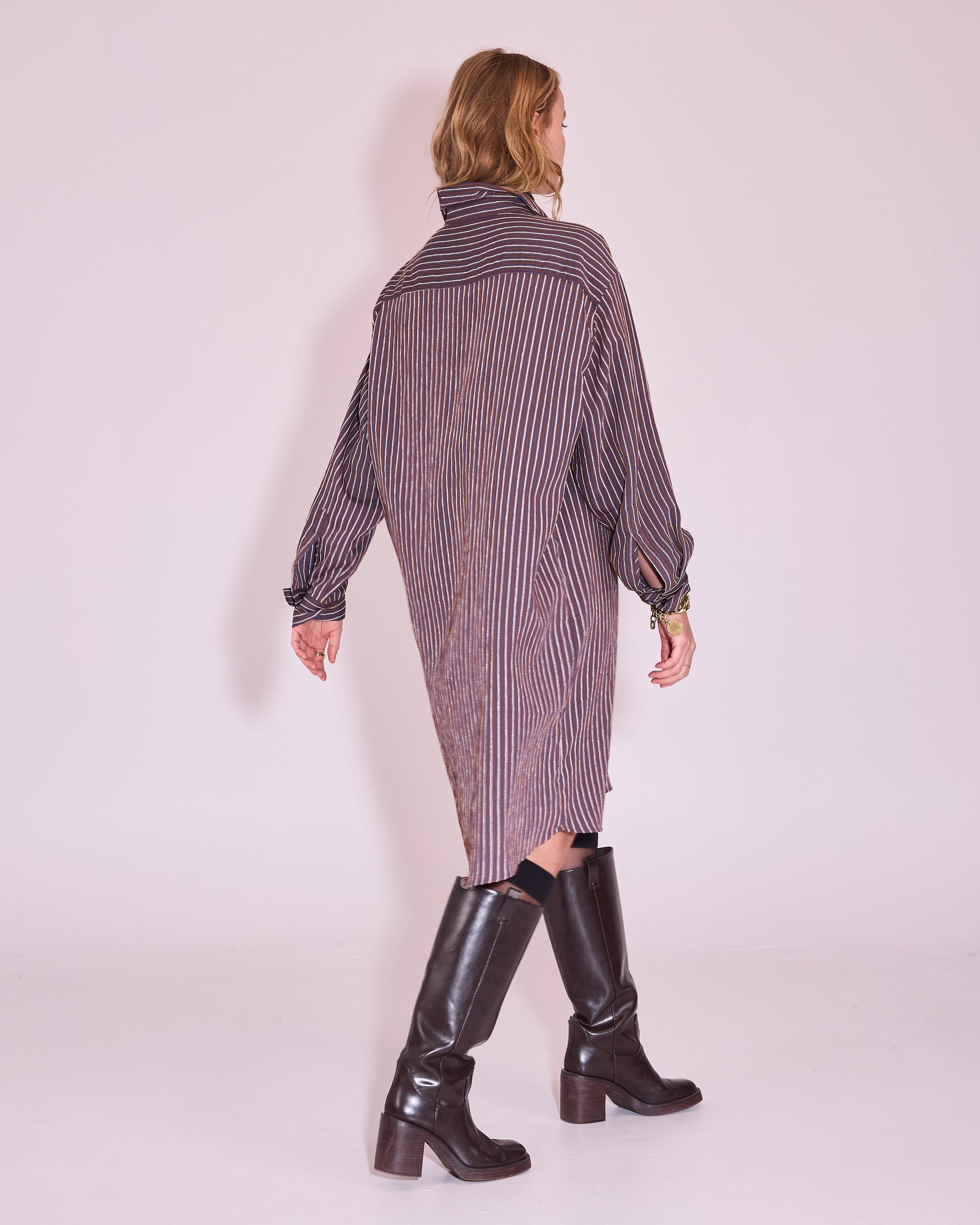 Juniper jurk in brown / blue / white