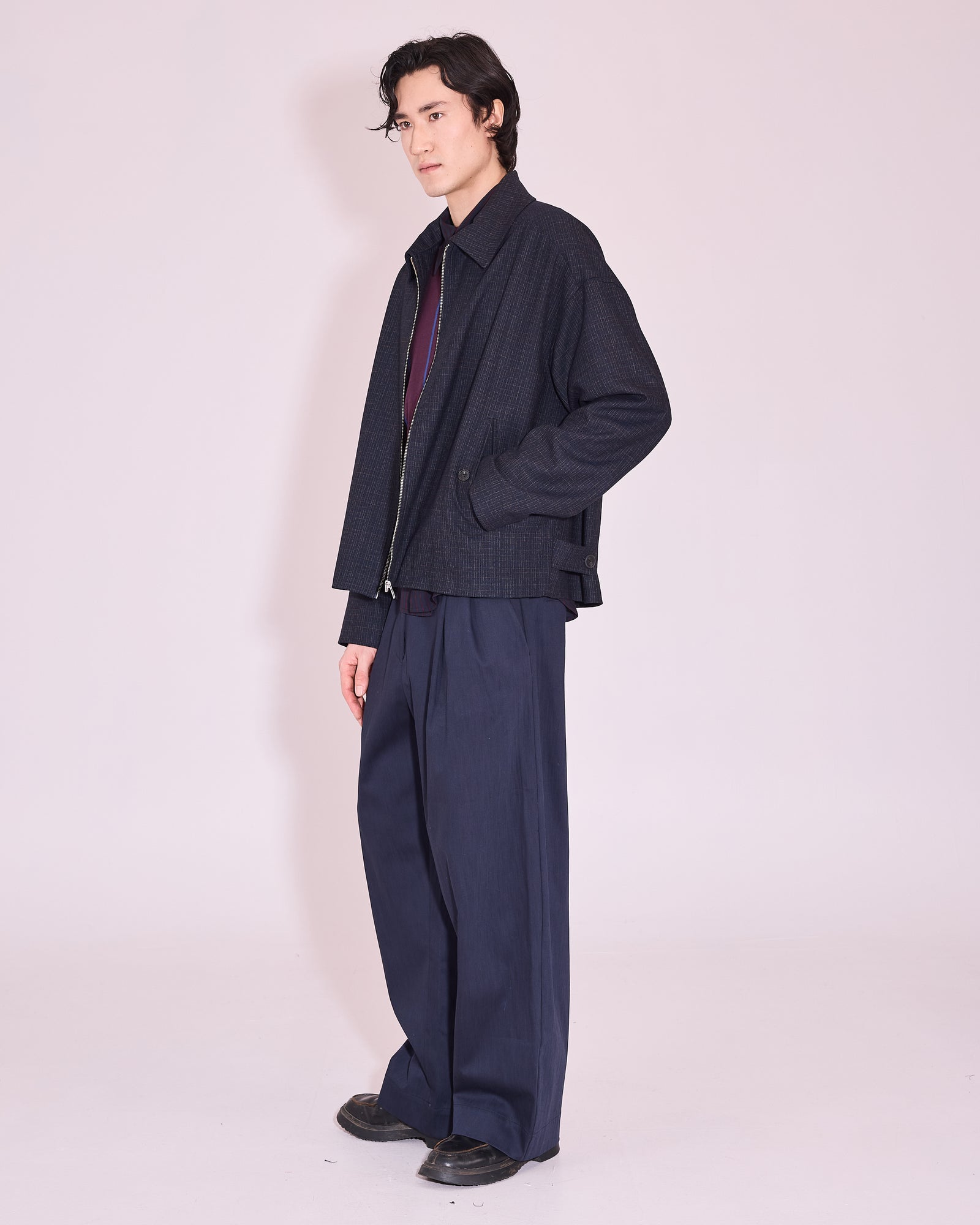 Jan jacket in navy / multi checks