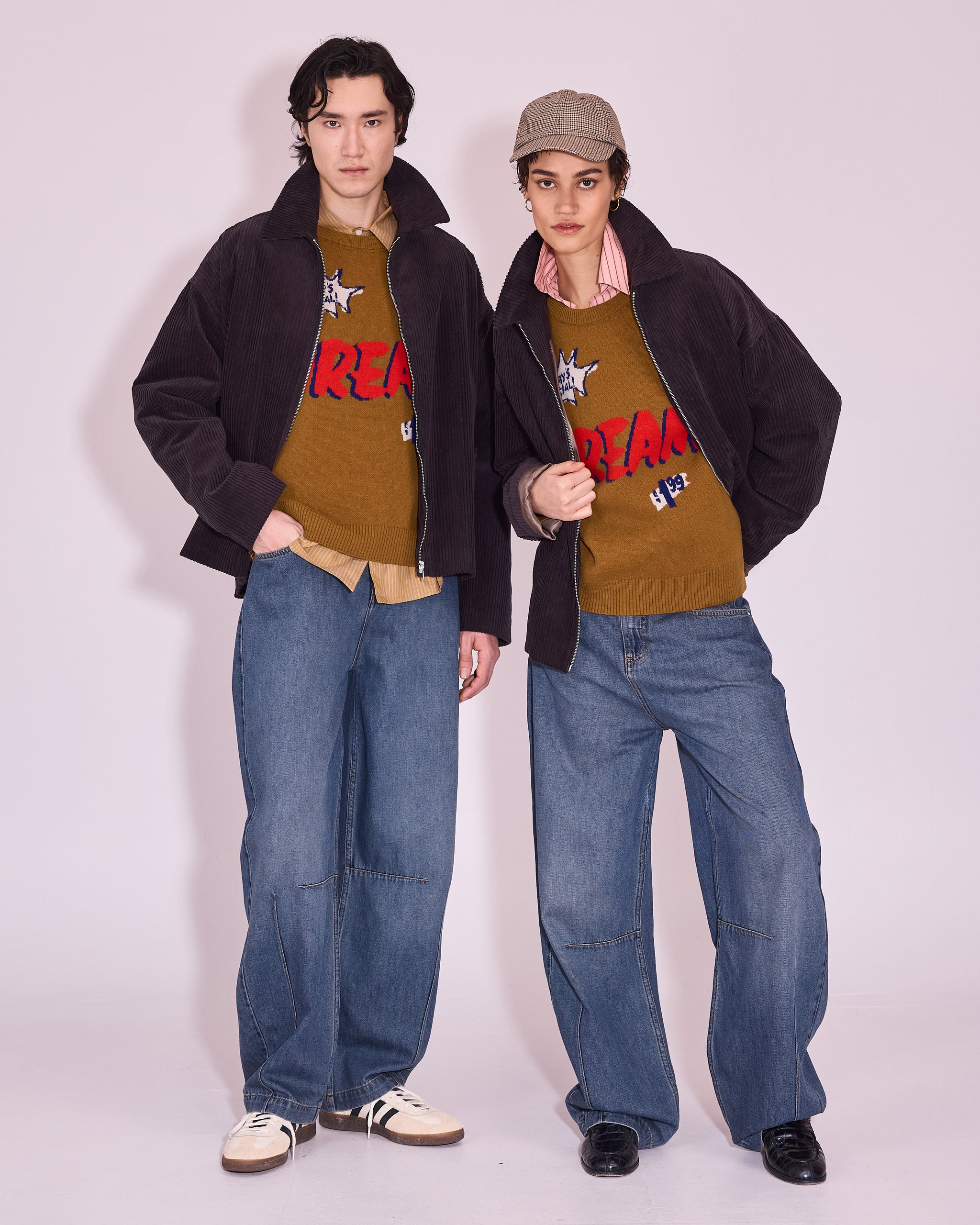 Jan jas in black bean heavy corduroy