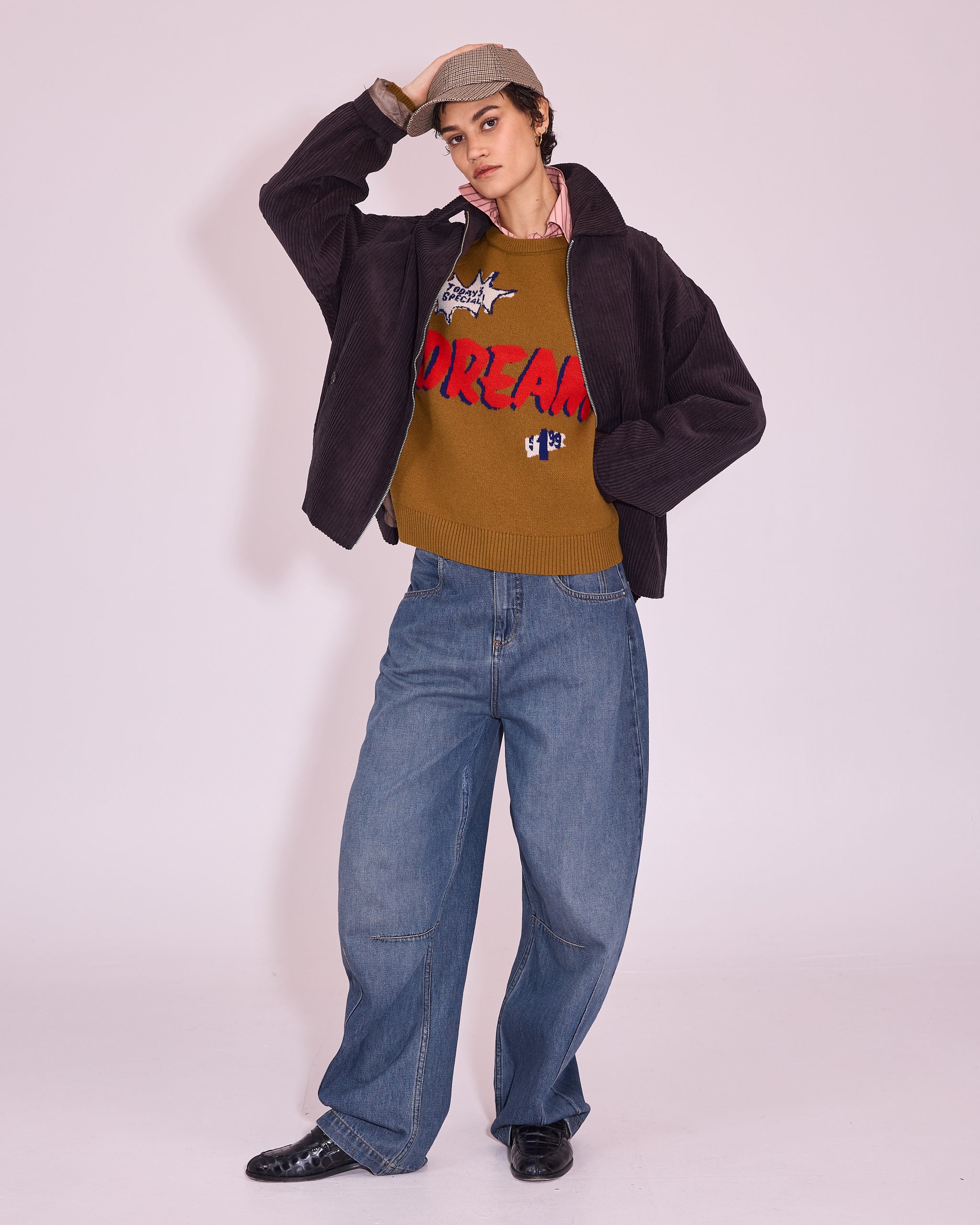 Jan jas in black bean heavy corduroy