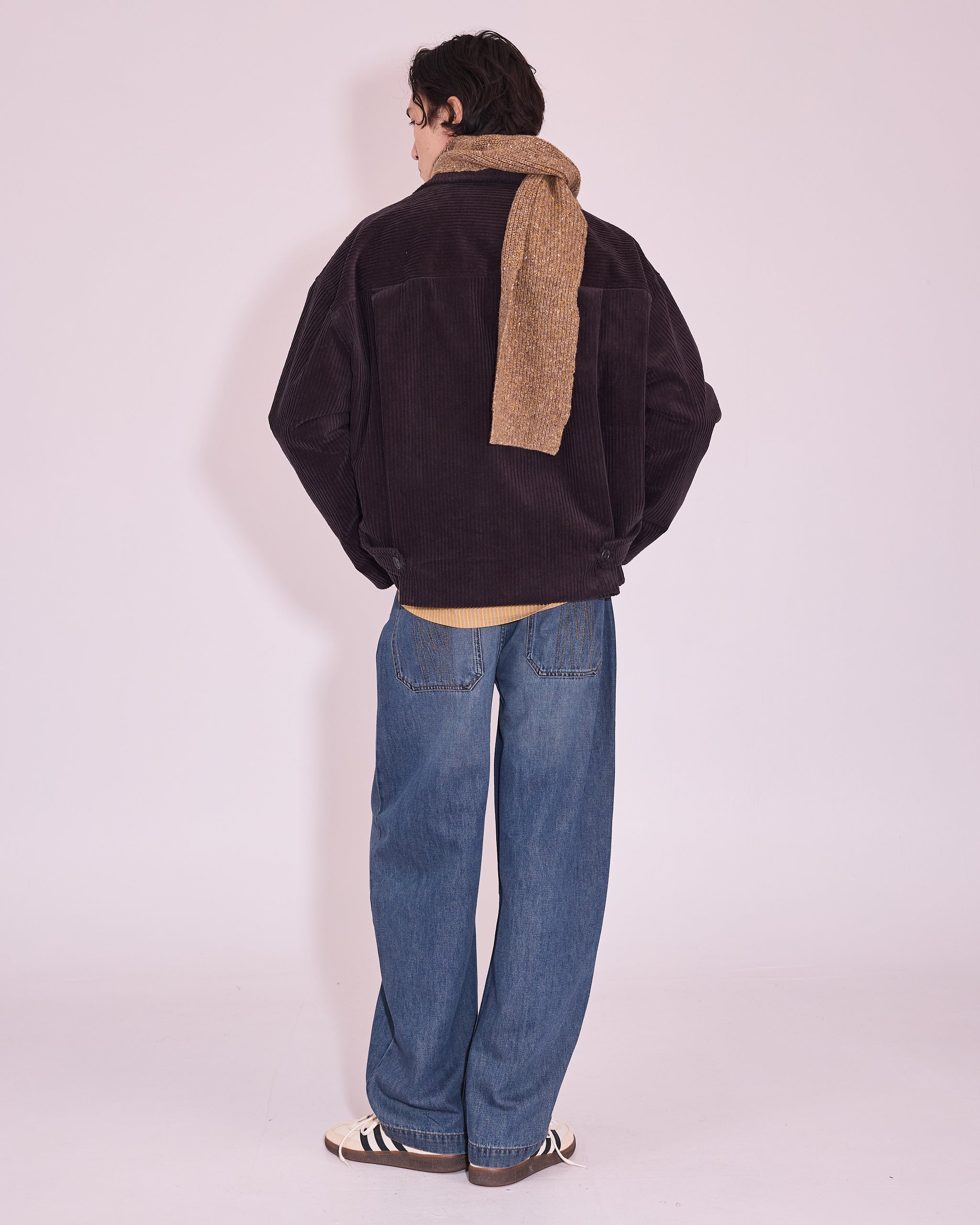 Jan jas in black bean heavy corduroy