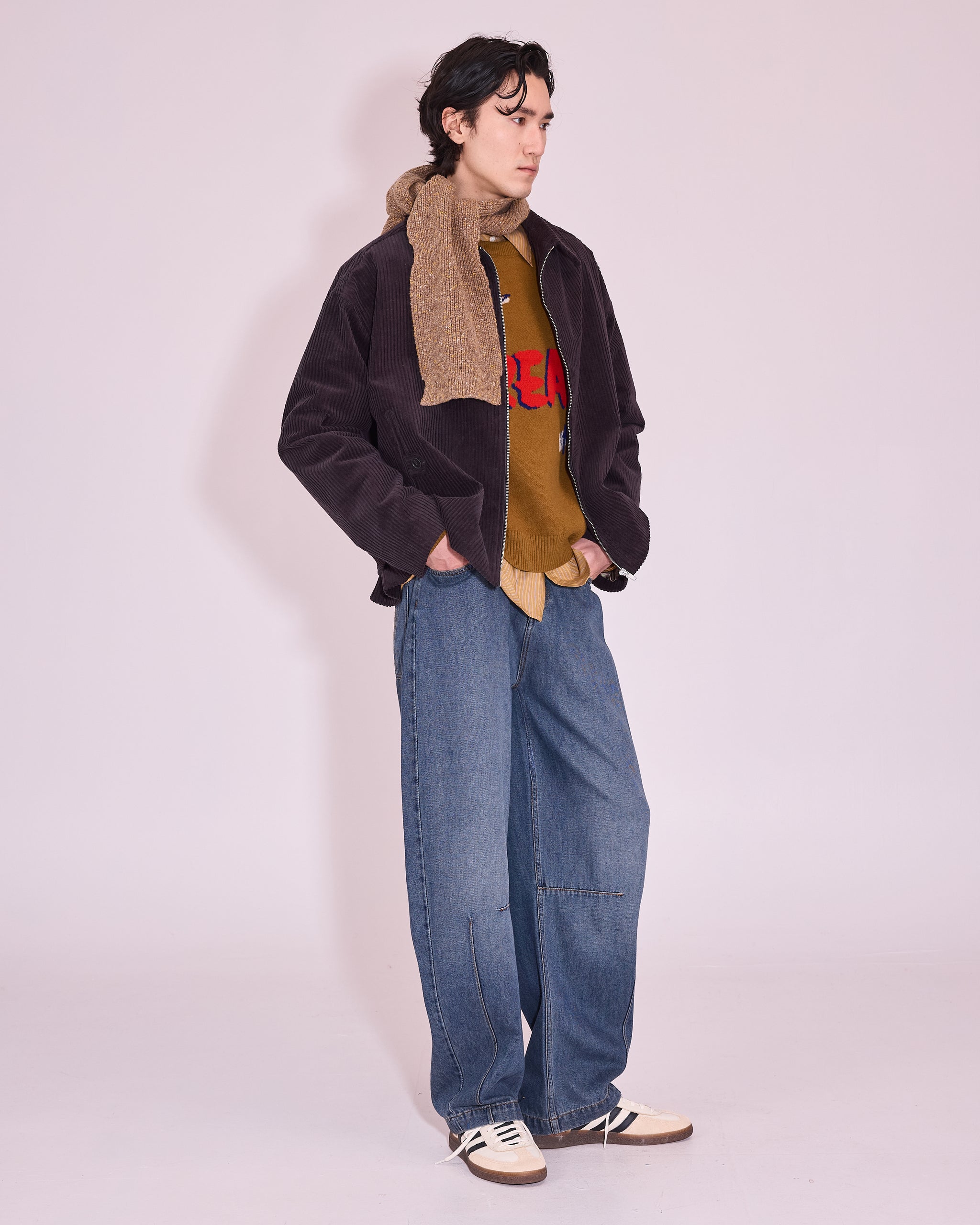 Jan jas in black bean heavy corduroy
