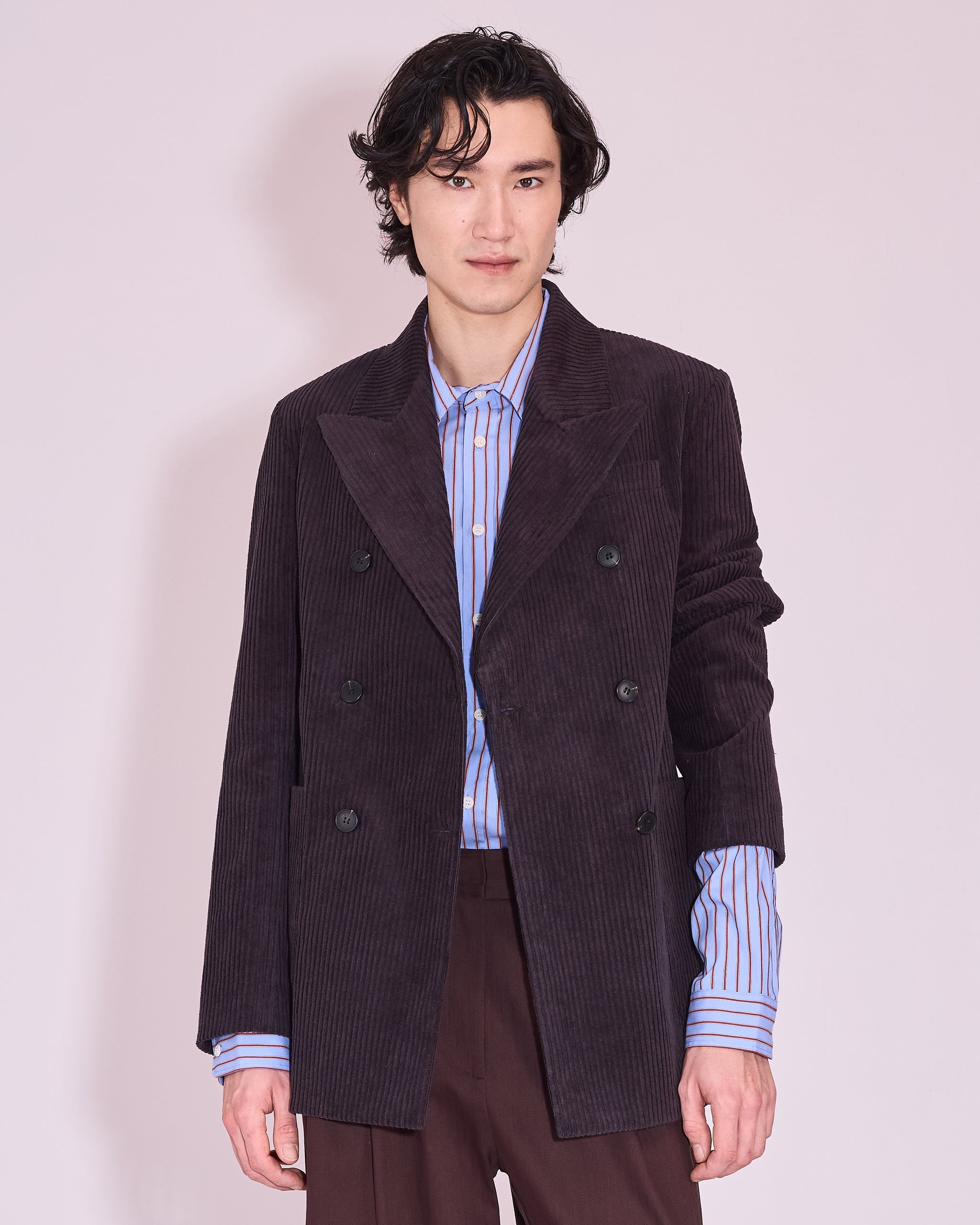 Glenn blazer in black bean heavy corduroy