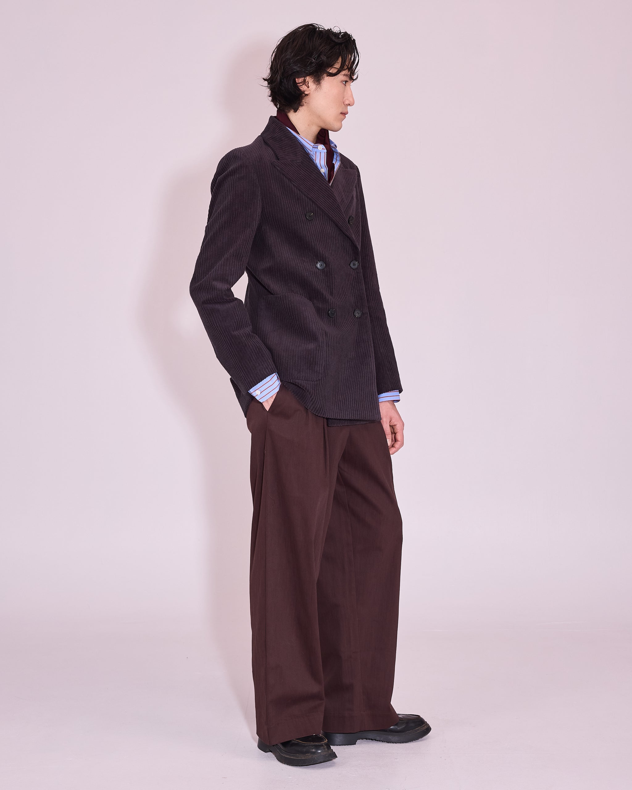 Glenn blazer in black bean heavy corduroy