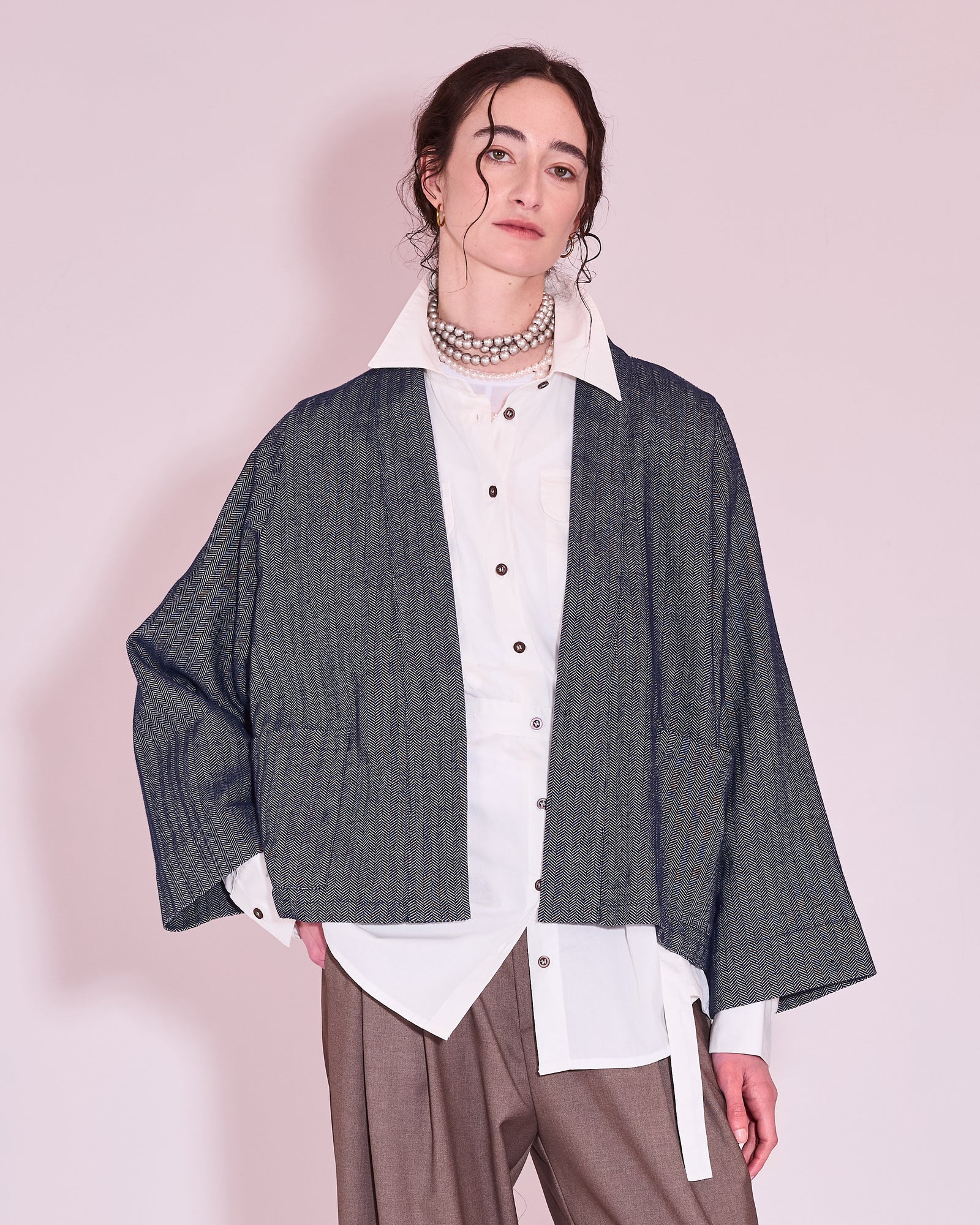 Flenn kimono in academy blue