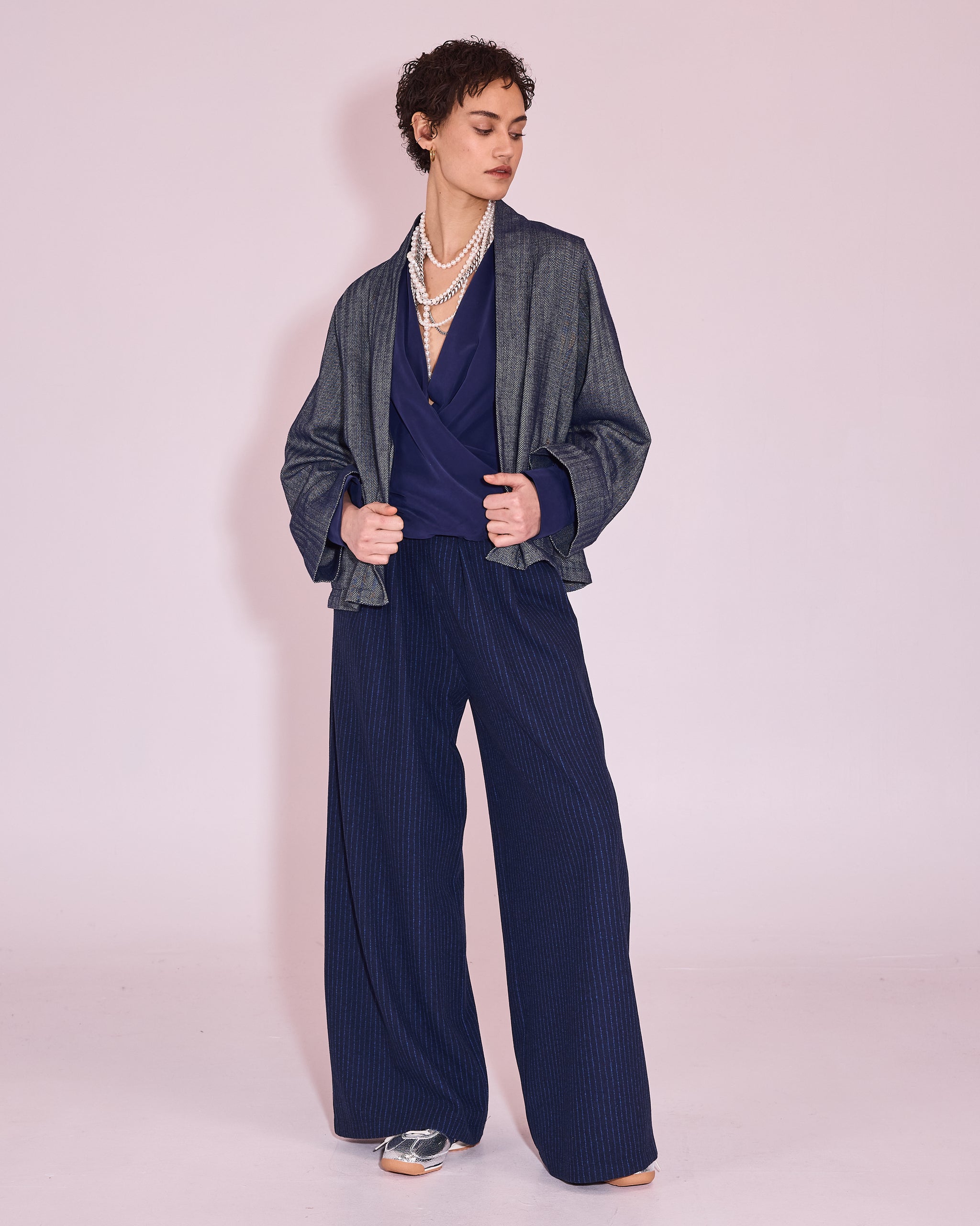 Flenn kimono in academy blue