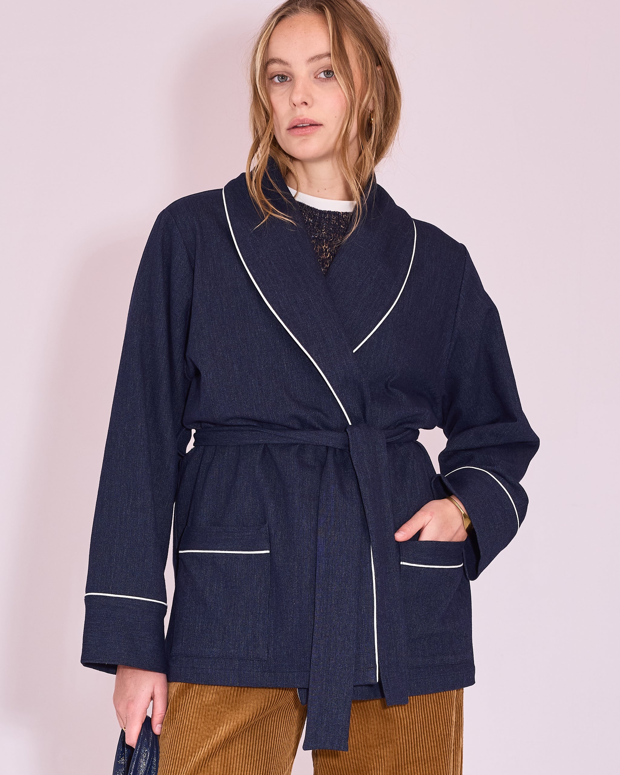 Joseph vest in dark blue