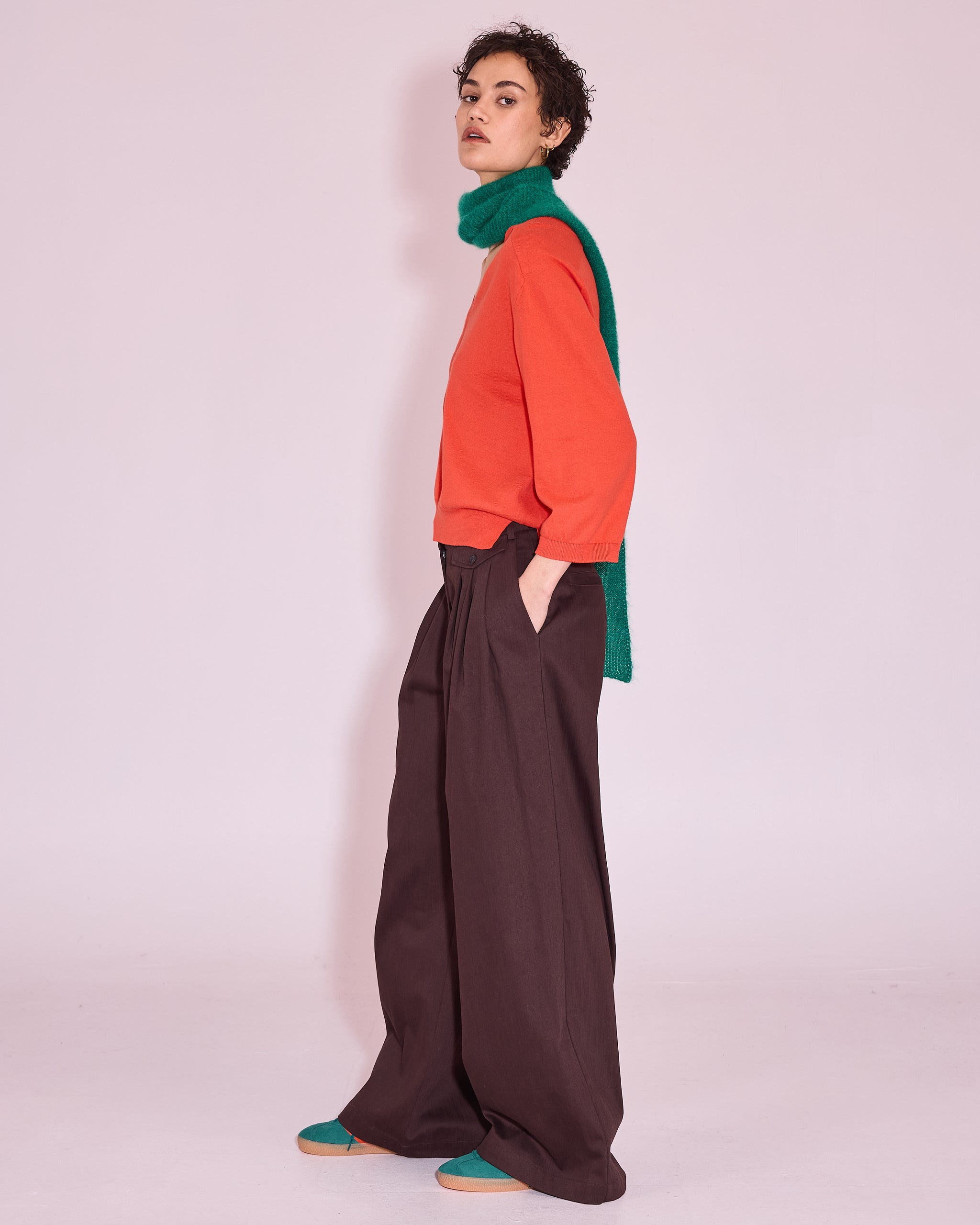 Jacona trui in mandarin red