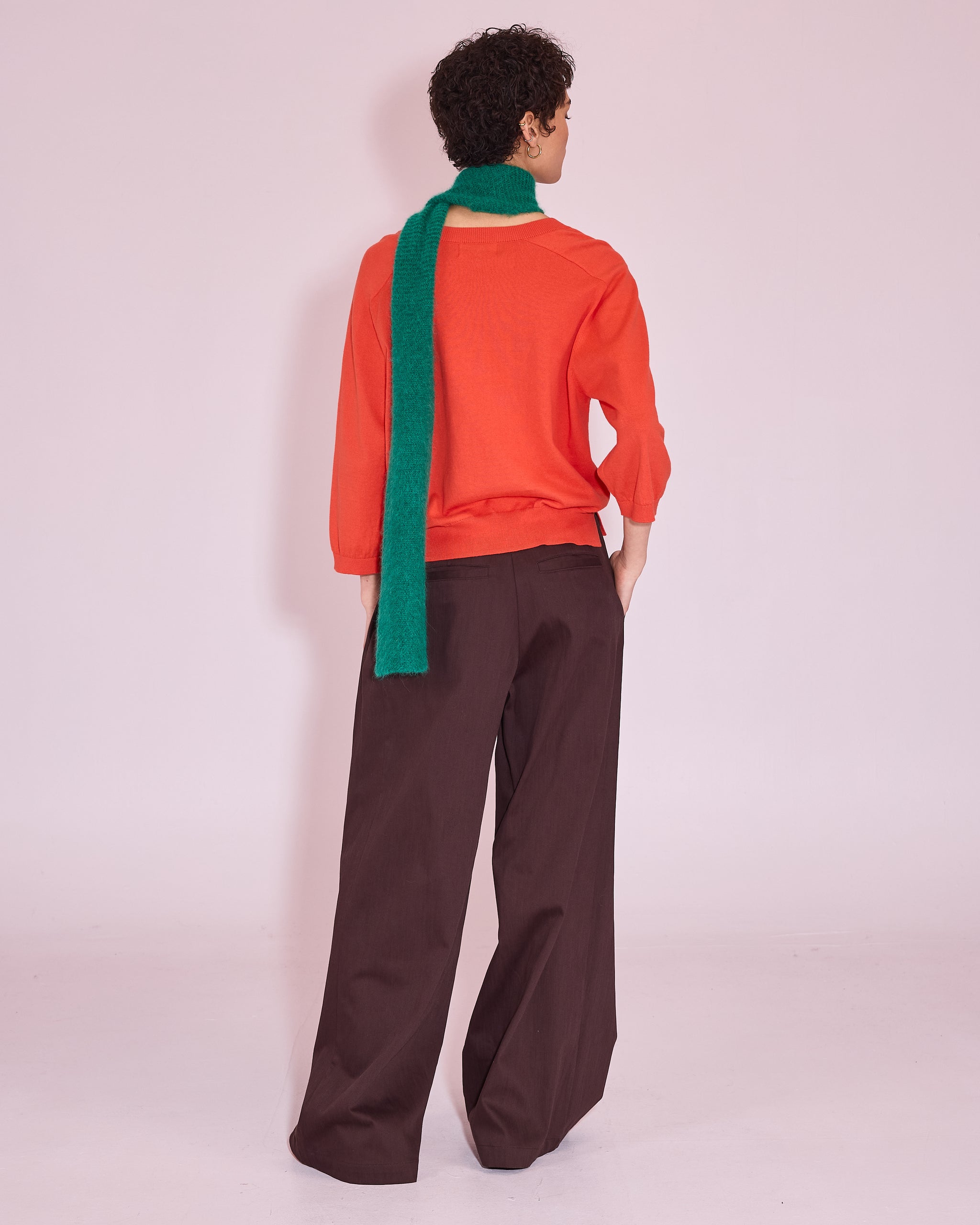 Jacona trui in mandarin red
