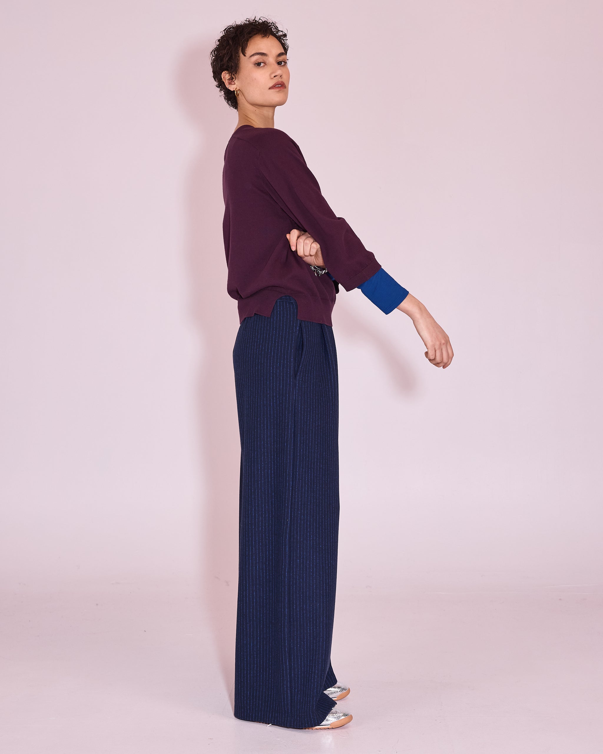 Jacona trui in plum