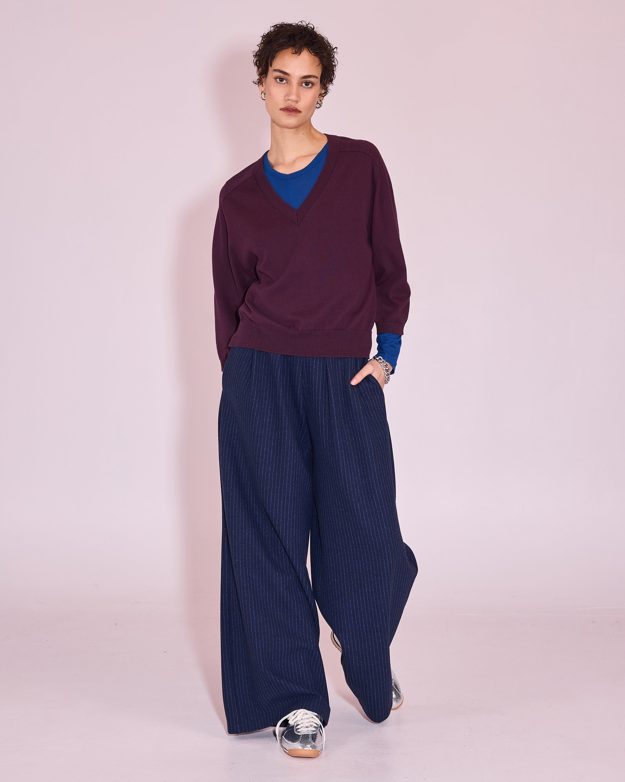 Jacona trui in plum
