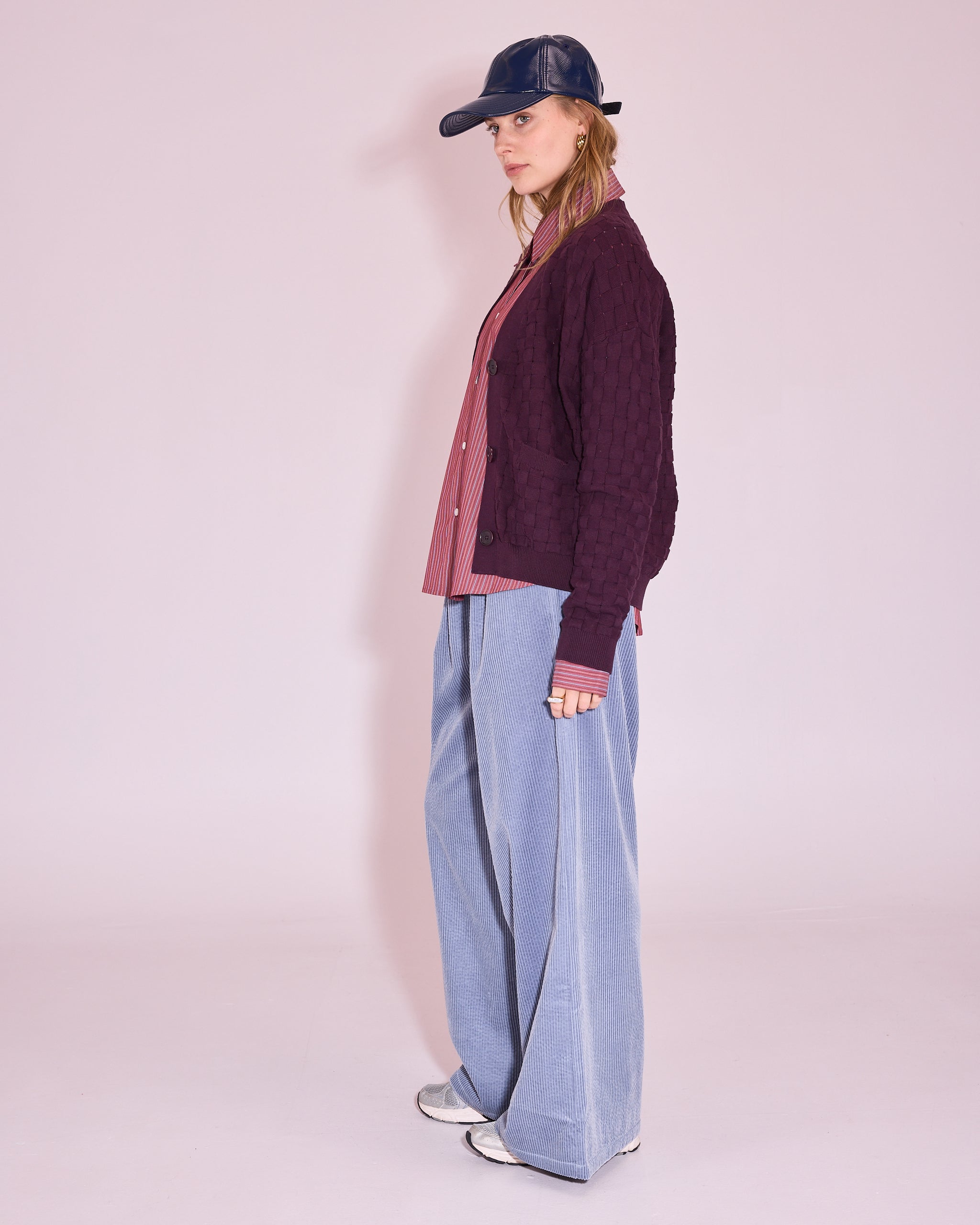 Jaffrey cardigan in plum
