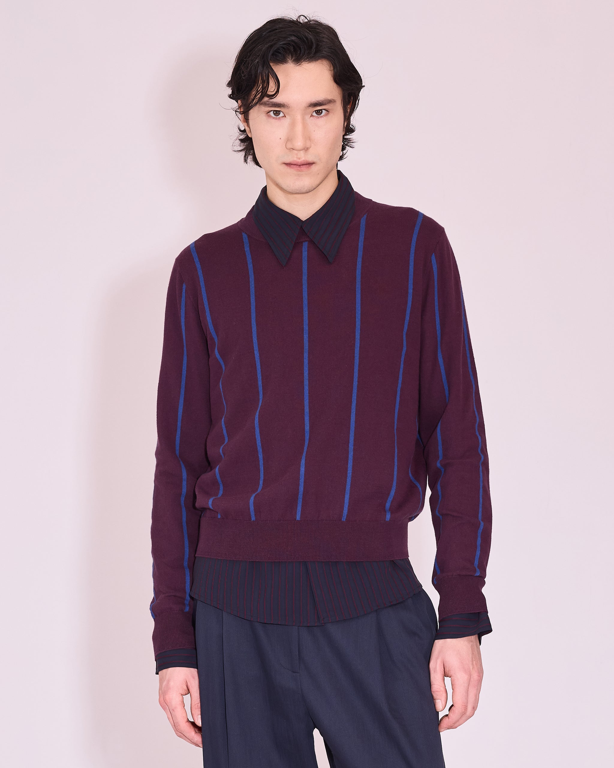Jackson jumper in plum / blue