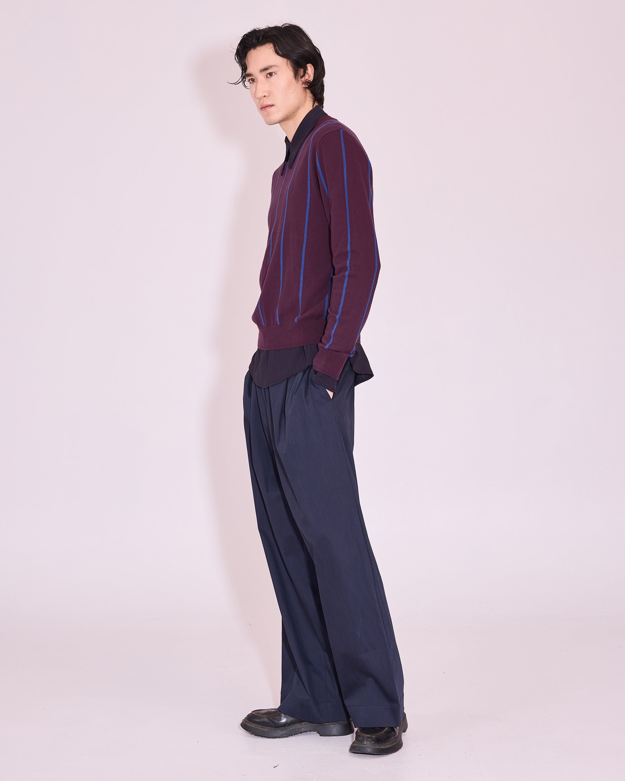 Jackson jumper in plum / blue