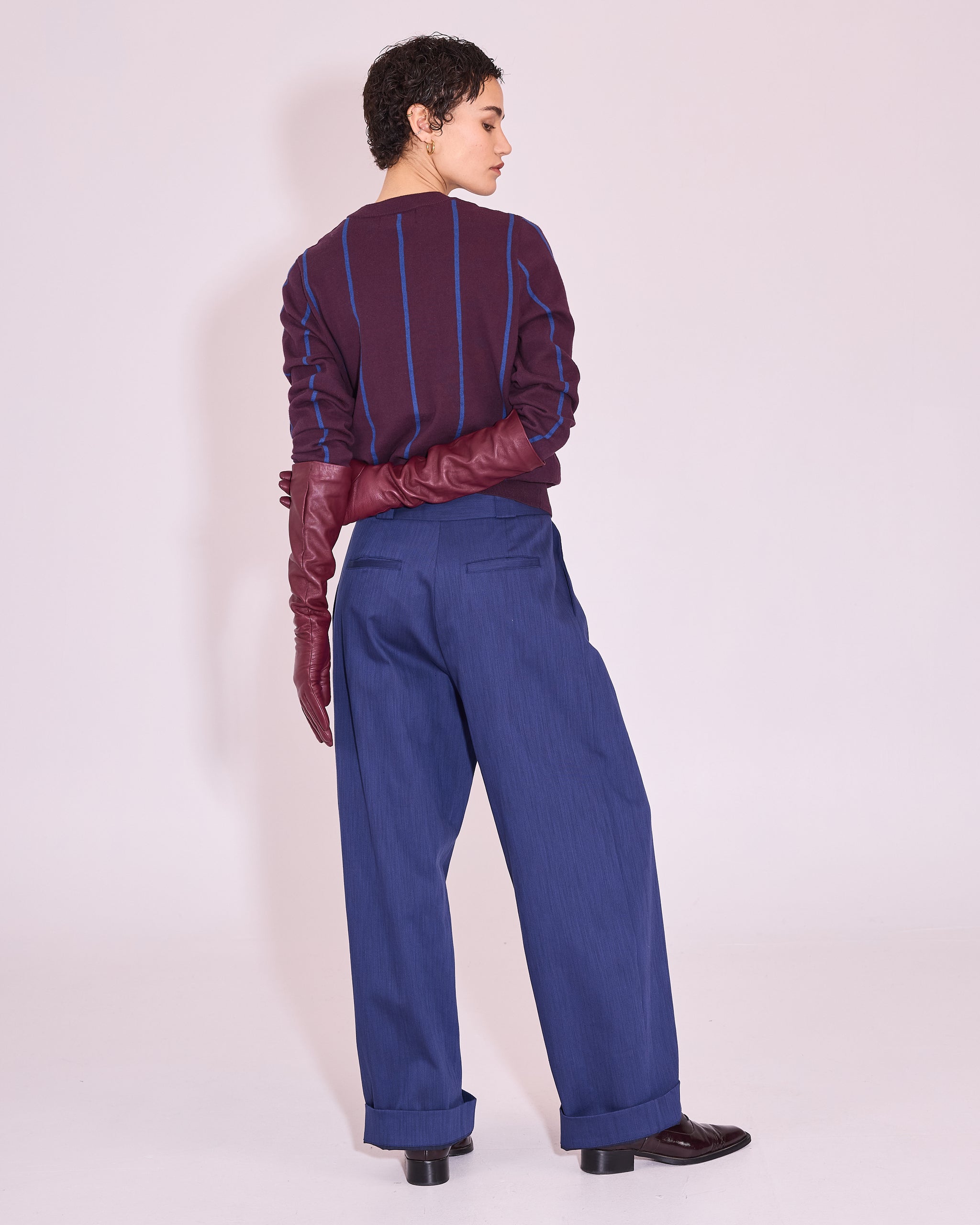 Jackson jumper in plum / blue