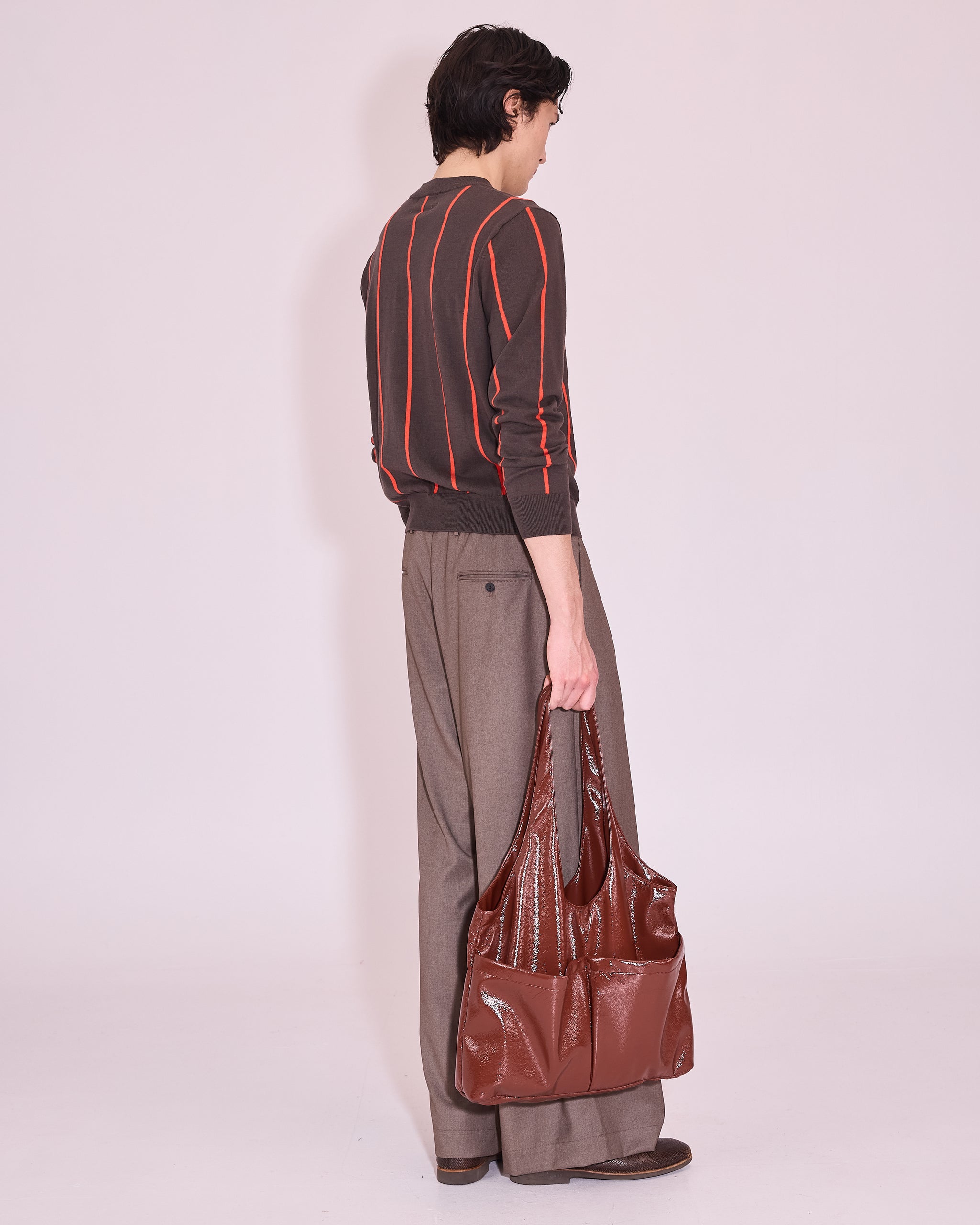 Jackson jumper in Turkish coffee/ red