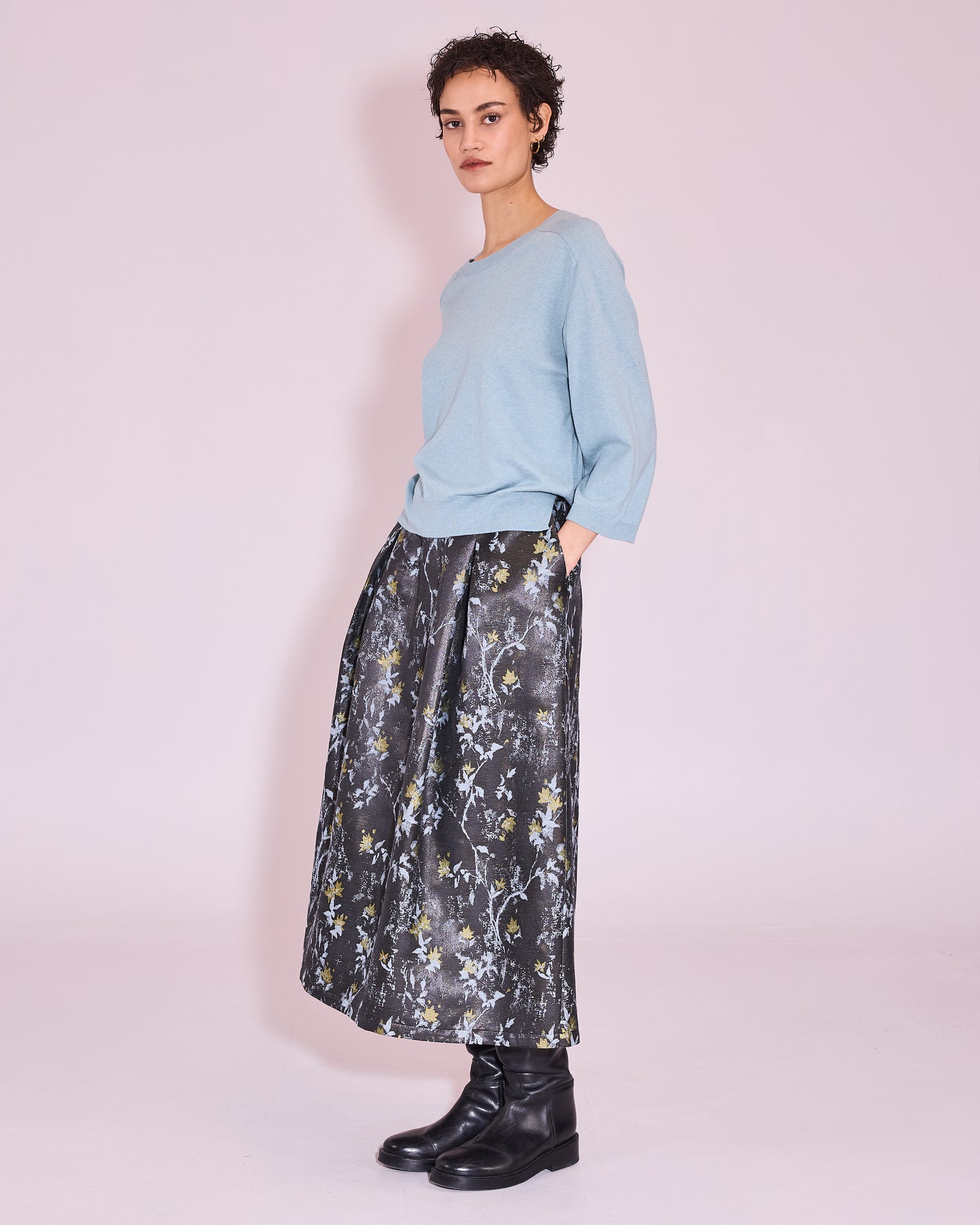 Jadara knitted sweaterr in cloud blue