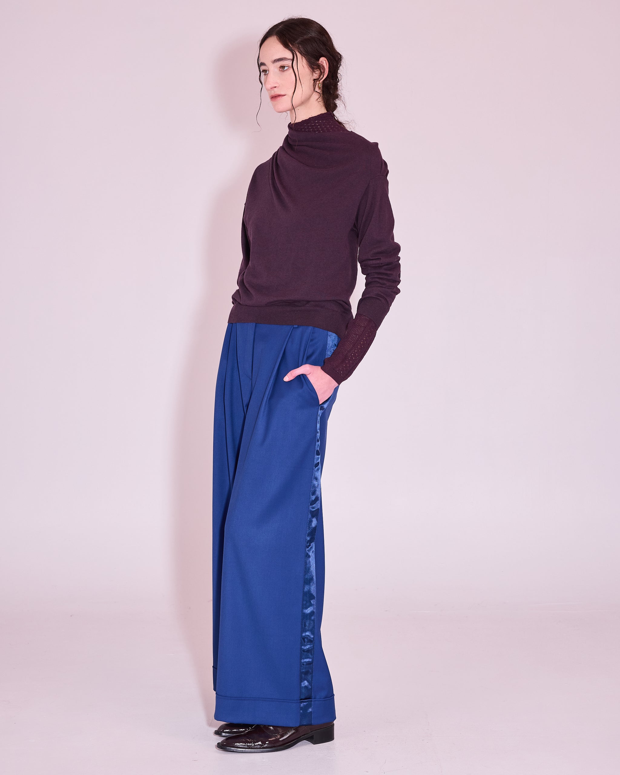Jerez knitted sweater in grape